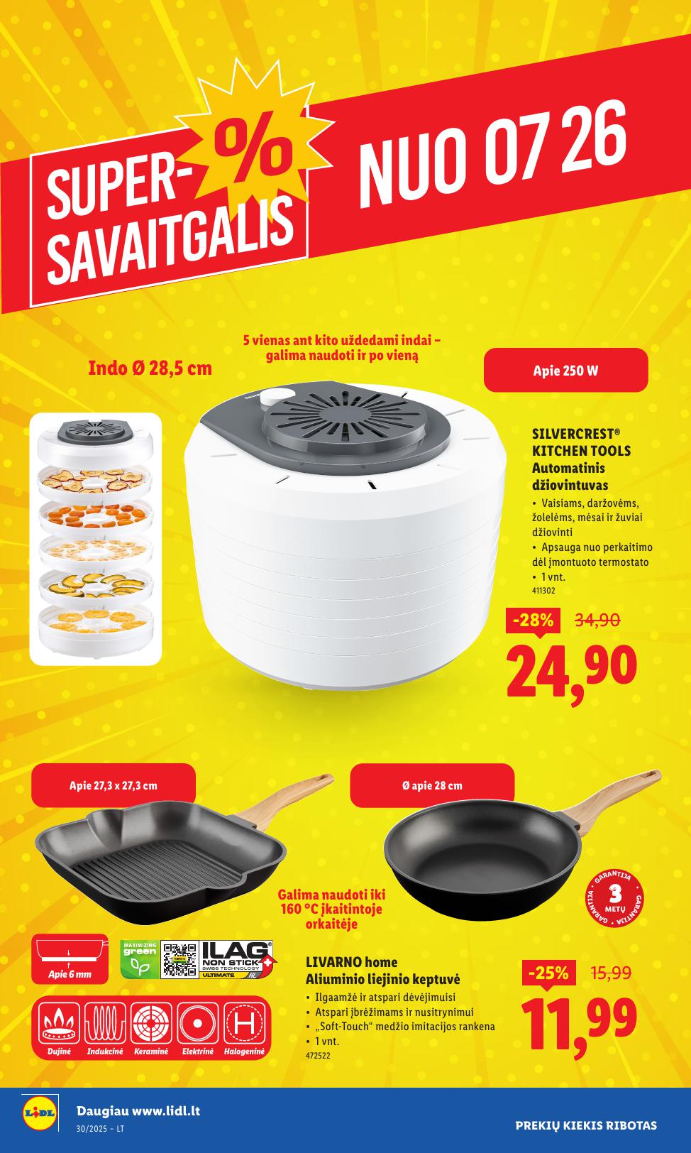 LIDL ne maisto prekių leidinys 2025.07.21 - 2025.07.27