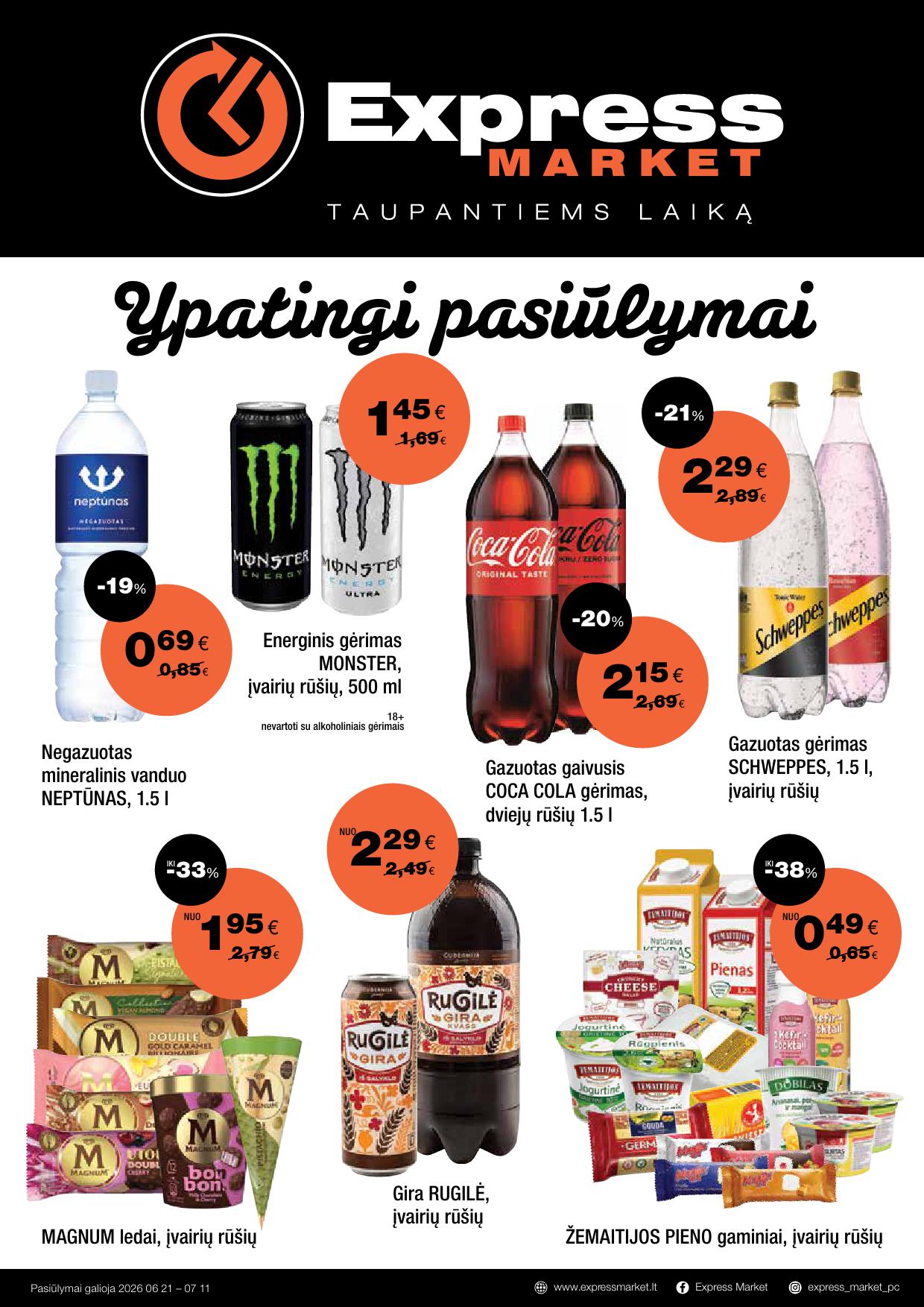Naujas EXPRESS MARKET leidinys nuo 2026.06.21 iki 2026.07.11