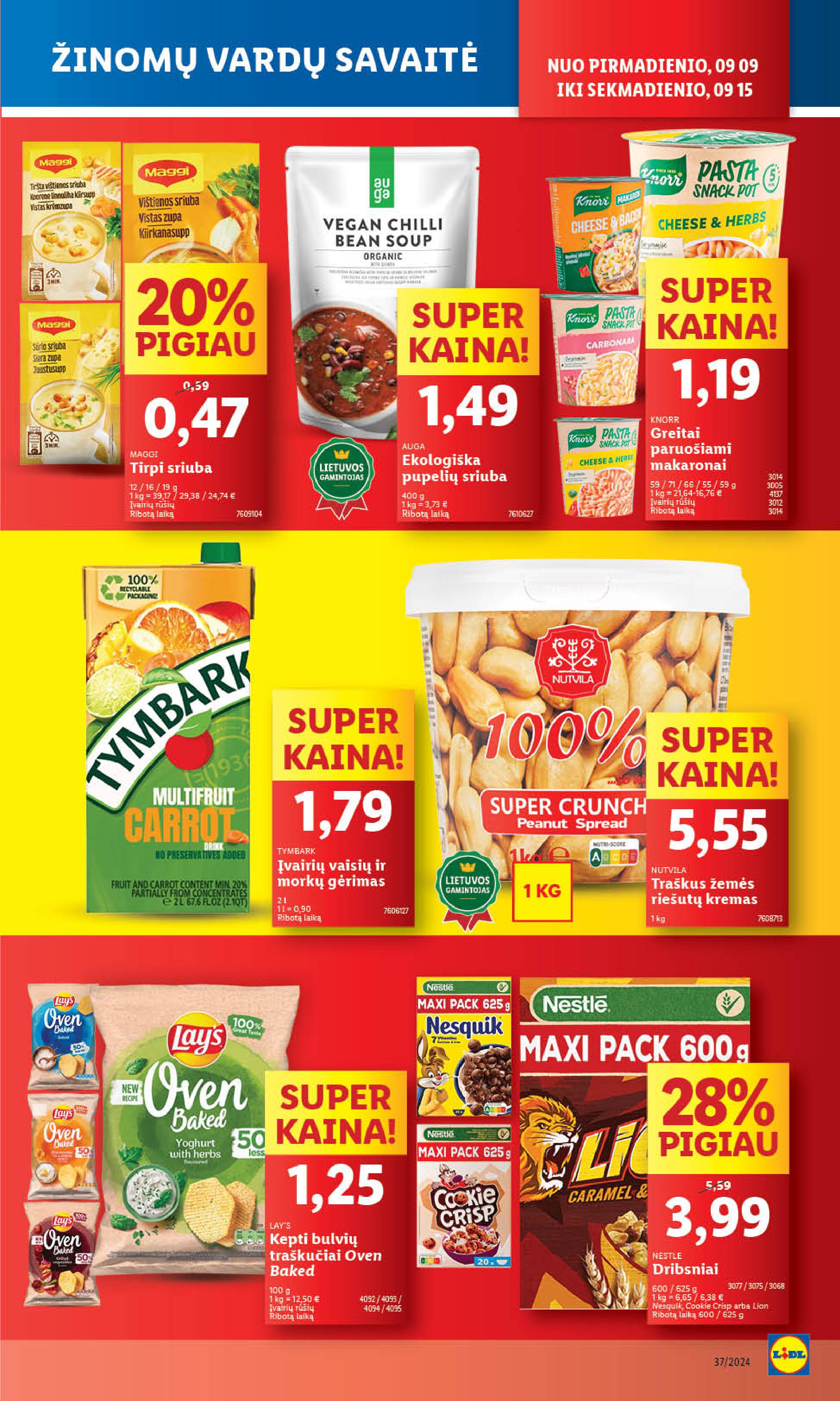 Naujausias LIDL kaininis katalogas 2024.09.09 - 2024.09.15