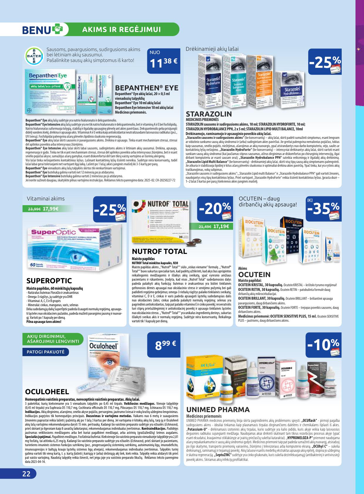 BENU vaistinės akcijų ir nuolaidų leidinys 2026.04.01 - 2026.04.30