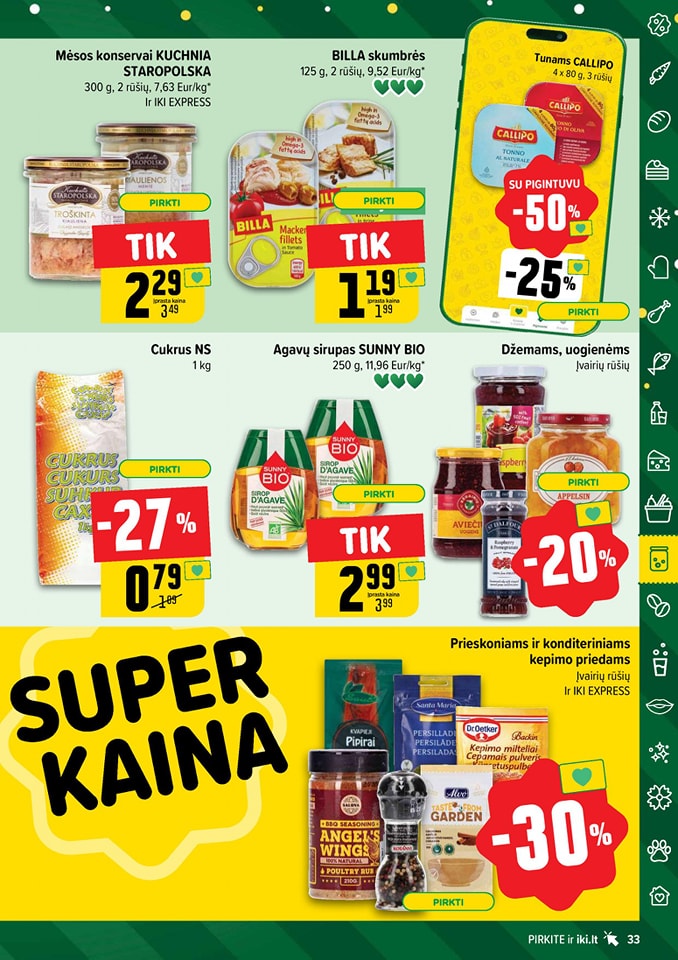 Naujausias IKI kaininis katalogas 2024.12.30 - 2025.01.05