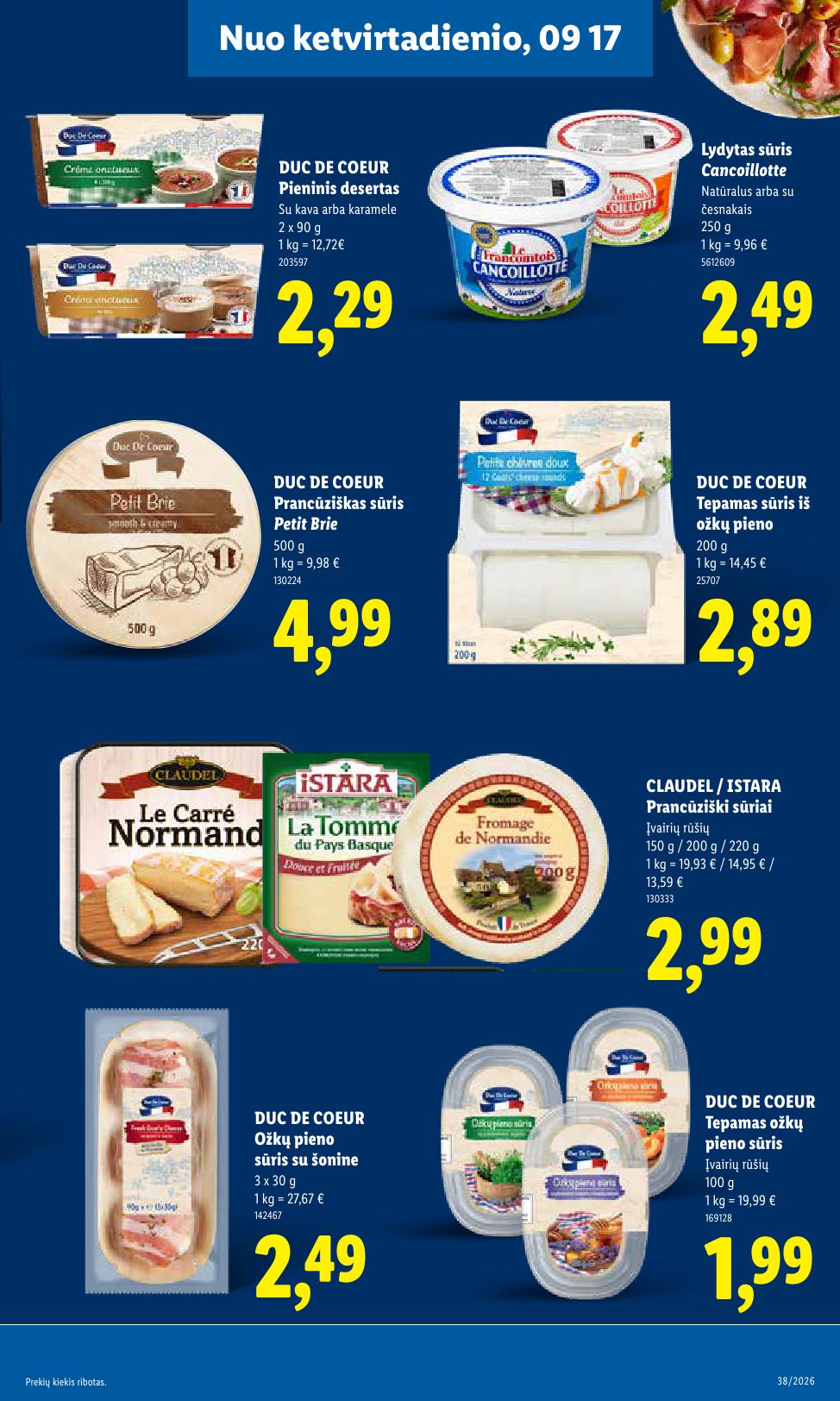 Naujausias LIDL kaininis katalogas 2026.09.14 - 2026.09.20