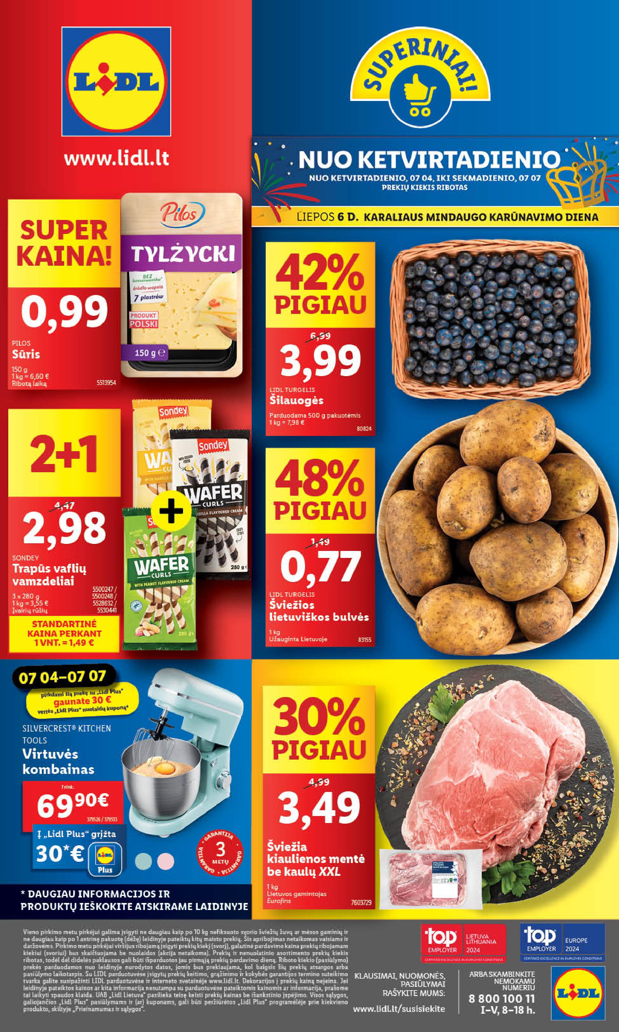 Naujausias LIDL kaininis katalogas 2024.07.01 - 2024.07.07
