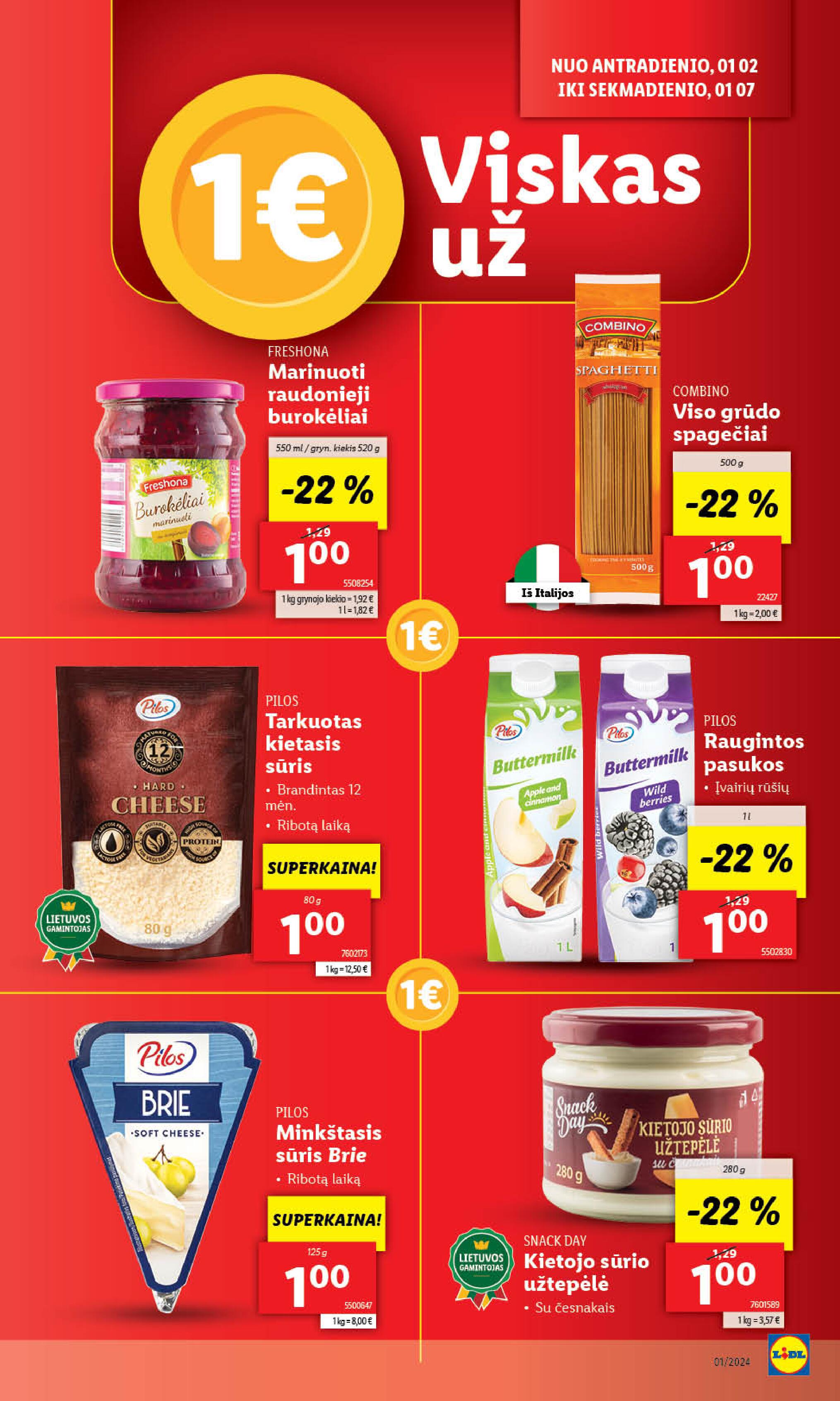 Naujausias LIDL kaininis katalogas 2024.01.02 - 2024.01.07