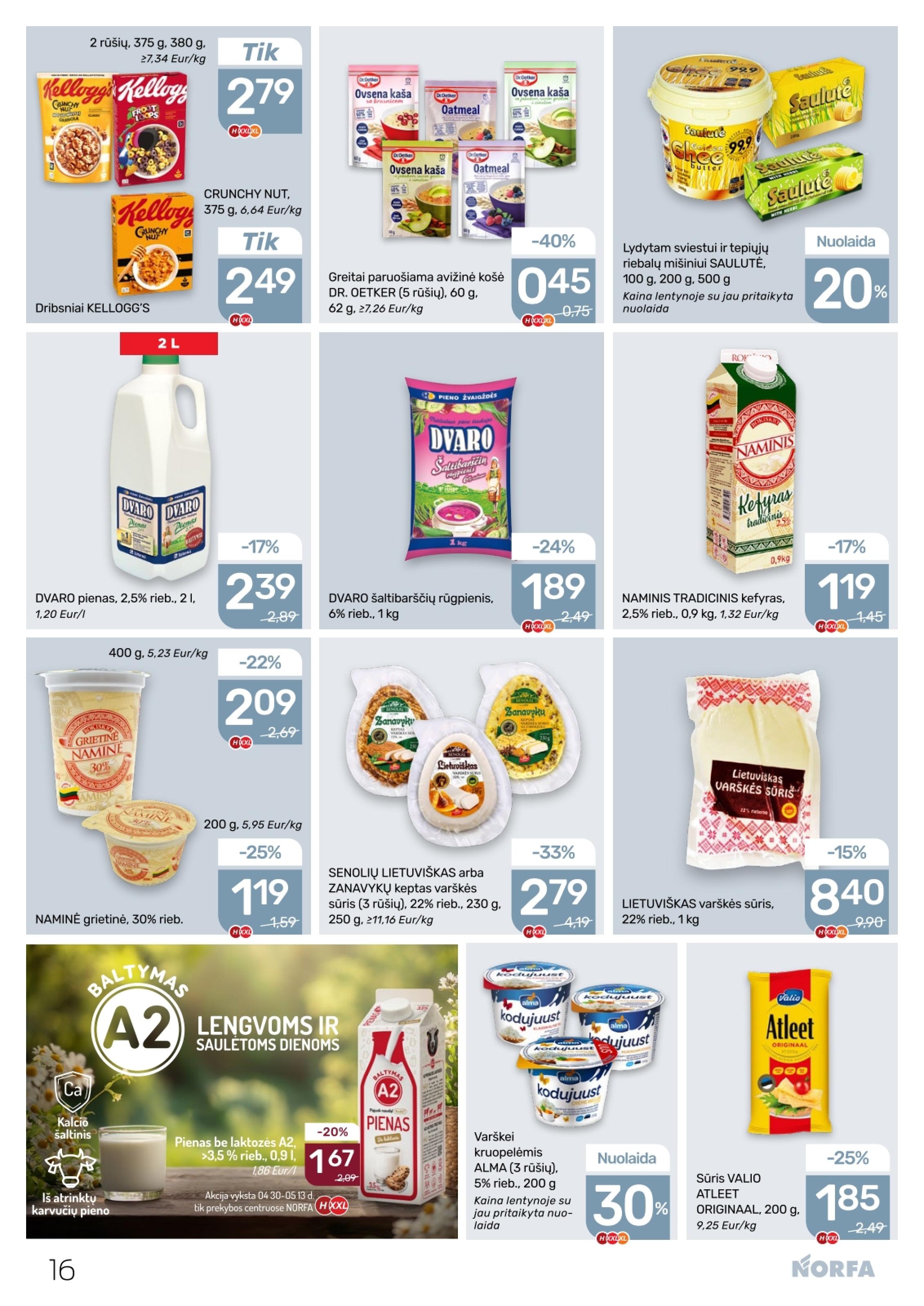 Naujausias NORFA kaininis katalogas 2026.04.30 - 2026.05.13