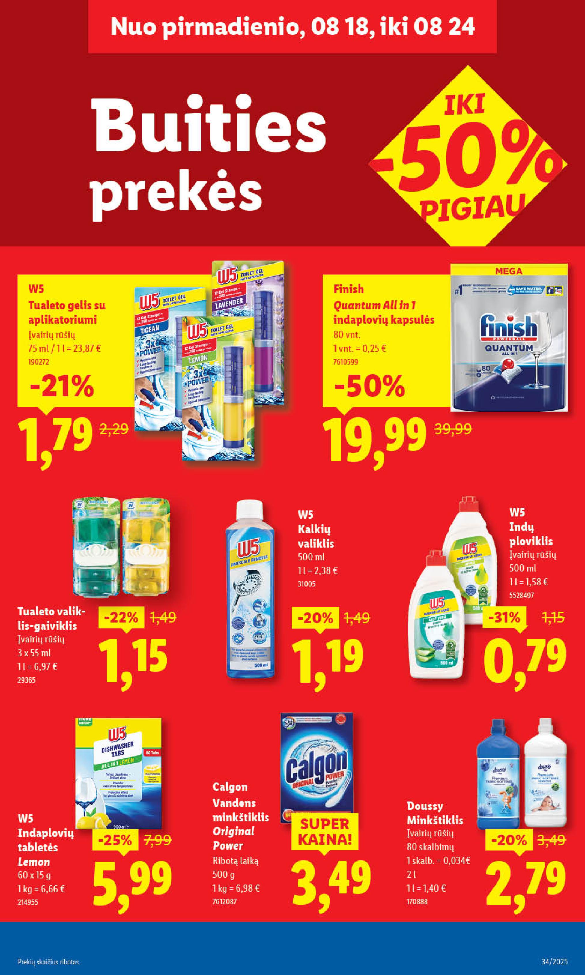Naujausias LIDL kaininis katalogas 2025.08.18 - 2025.08.24
