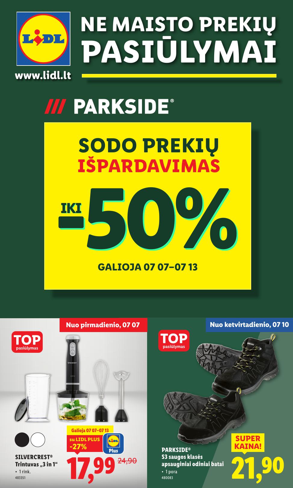 LIDL ne maisto prekių leidinys 2025.07.07 - 2025.07.13