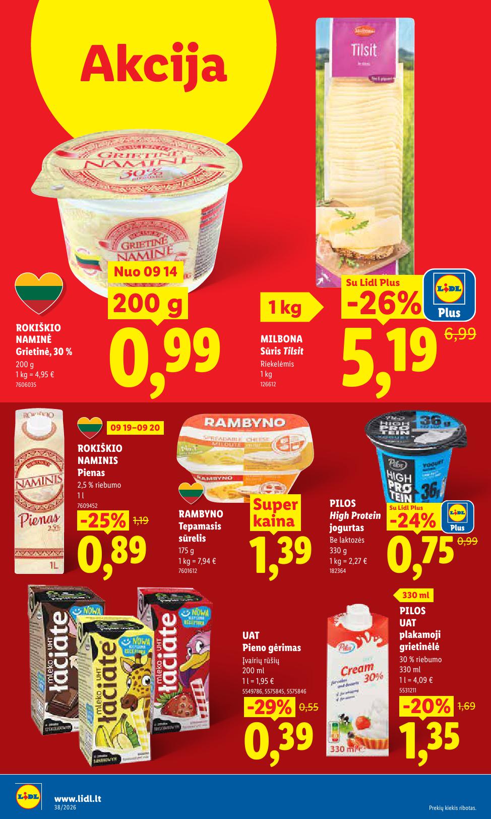 Naujausias LIDL kaininis katalogas 2026.09.14 - 2026.09.20