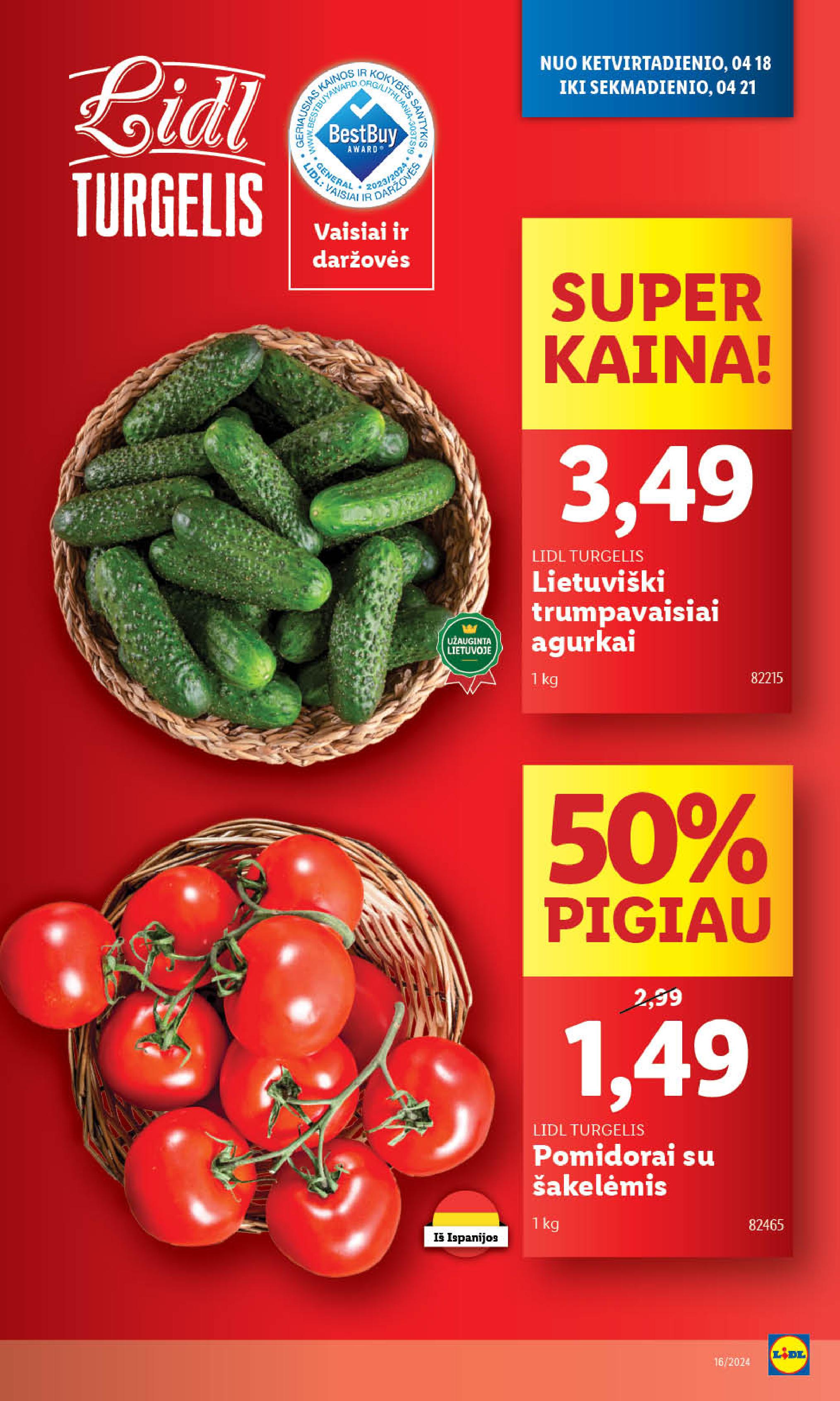 Naujausias LIDL kaininis katalogas 2024.04.15 - 2024.04.21
