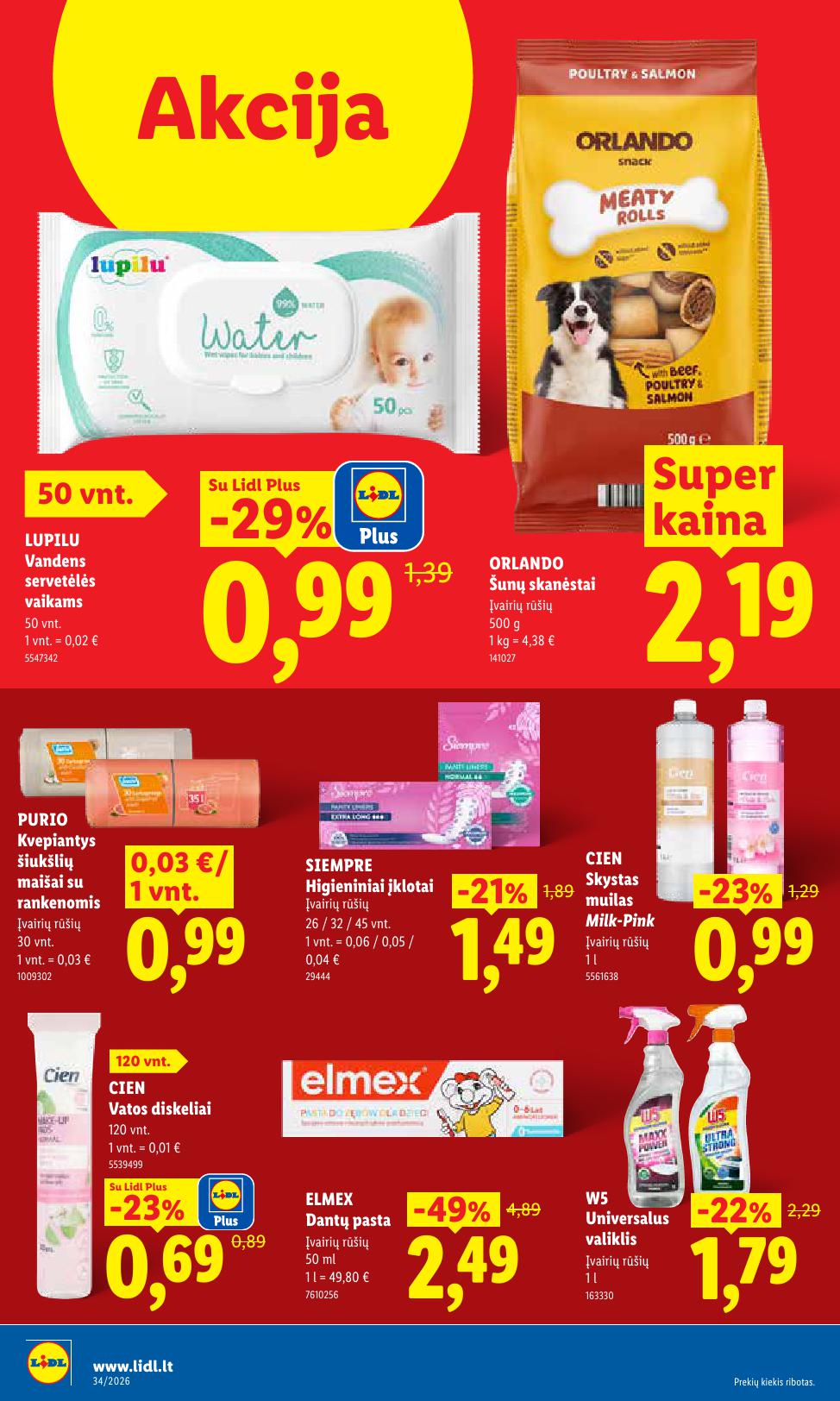 Naujausias LIDL kaininis katalogas 2026.08.17 - 2026.08.23