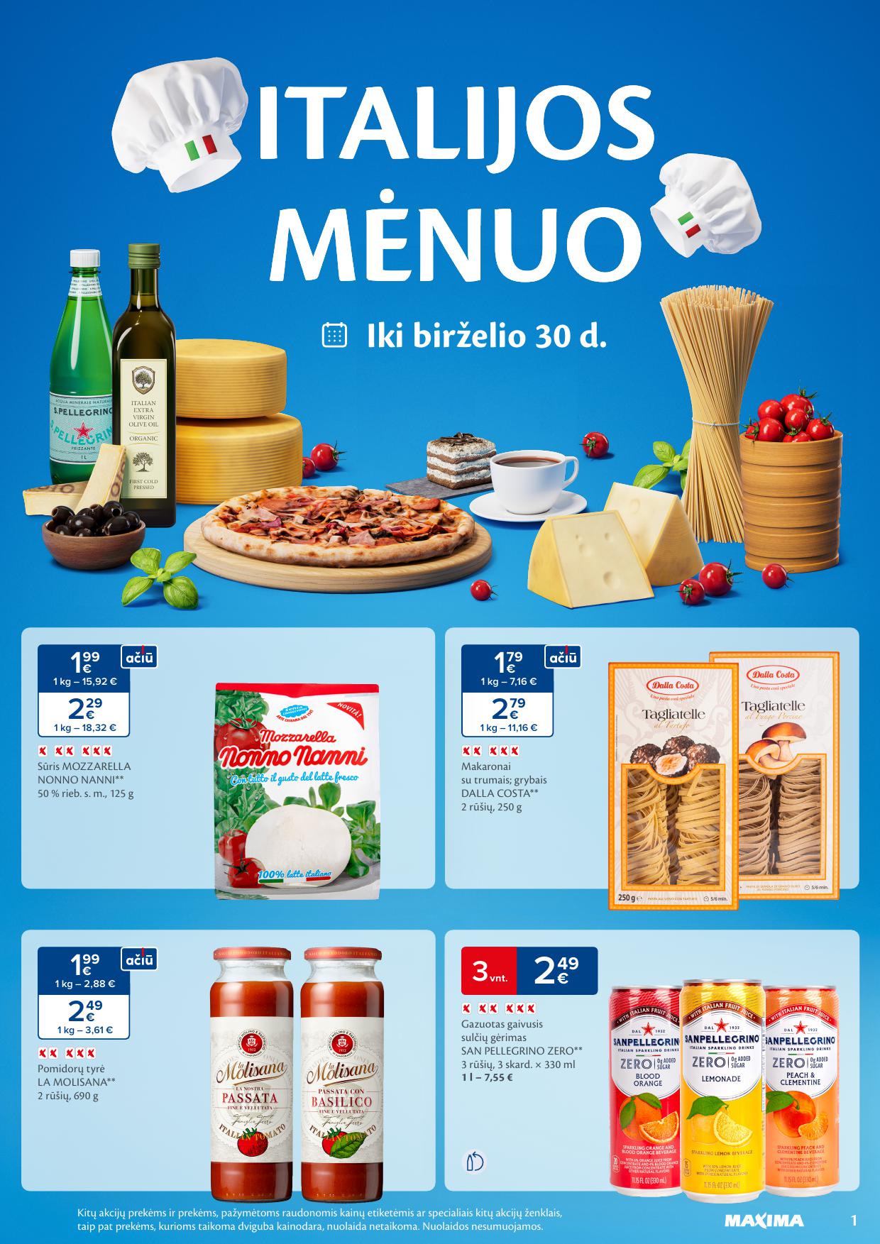 MAXIMA katalogas "ITALIJOS MĖNUO" galioja 2025.06.03 - 2025.06.30