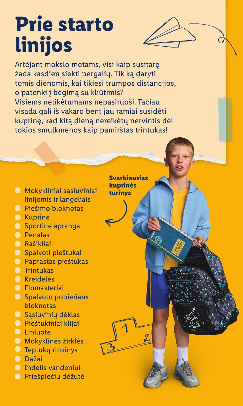 LIDL mokyklinių prekių katalogas "Atgal į mokyklą"