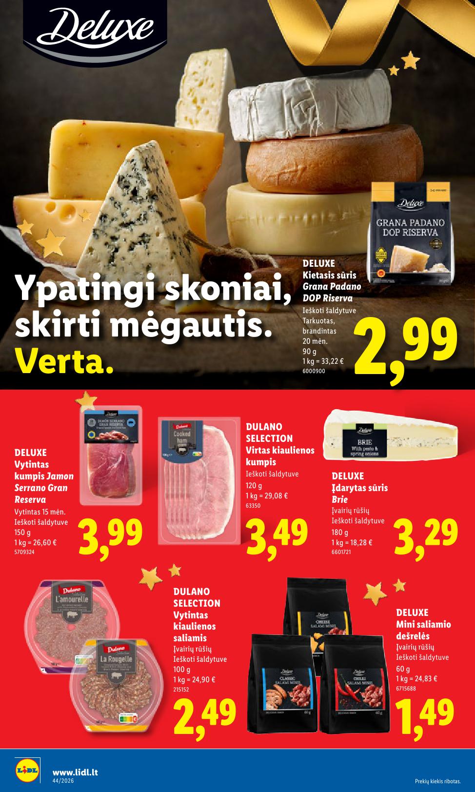 Naujausias LIDL kaininis katalogas 2026.10.26 - 2026.11.01