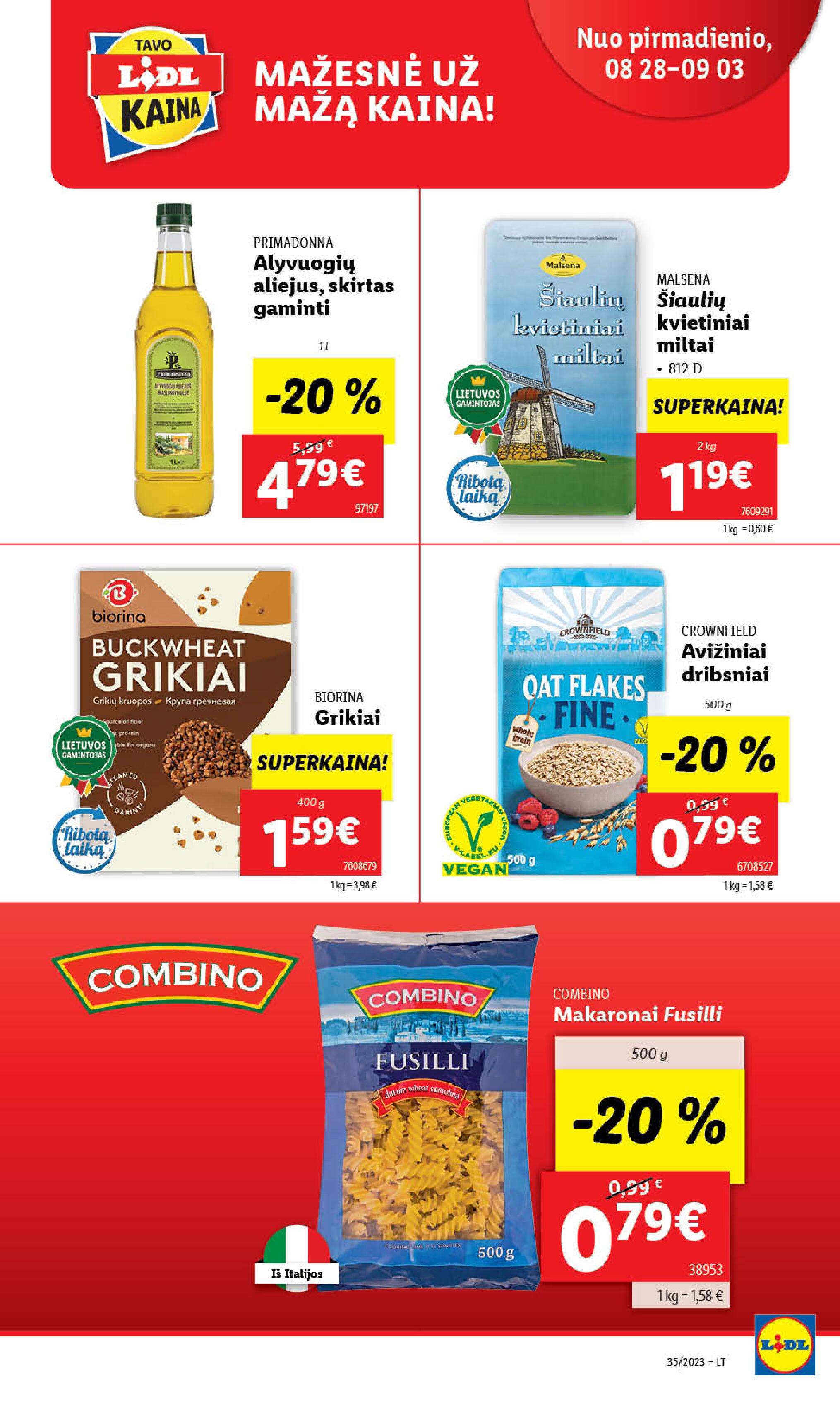 Naujausias LIDL kaininis katalogas 2023.08.28 - 2023.09.03