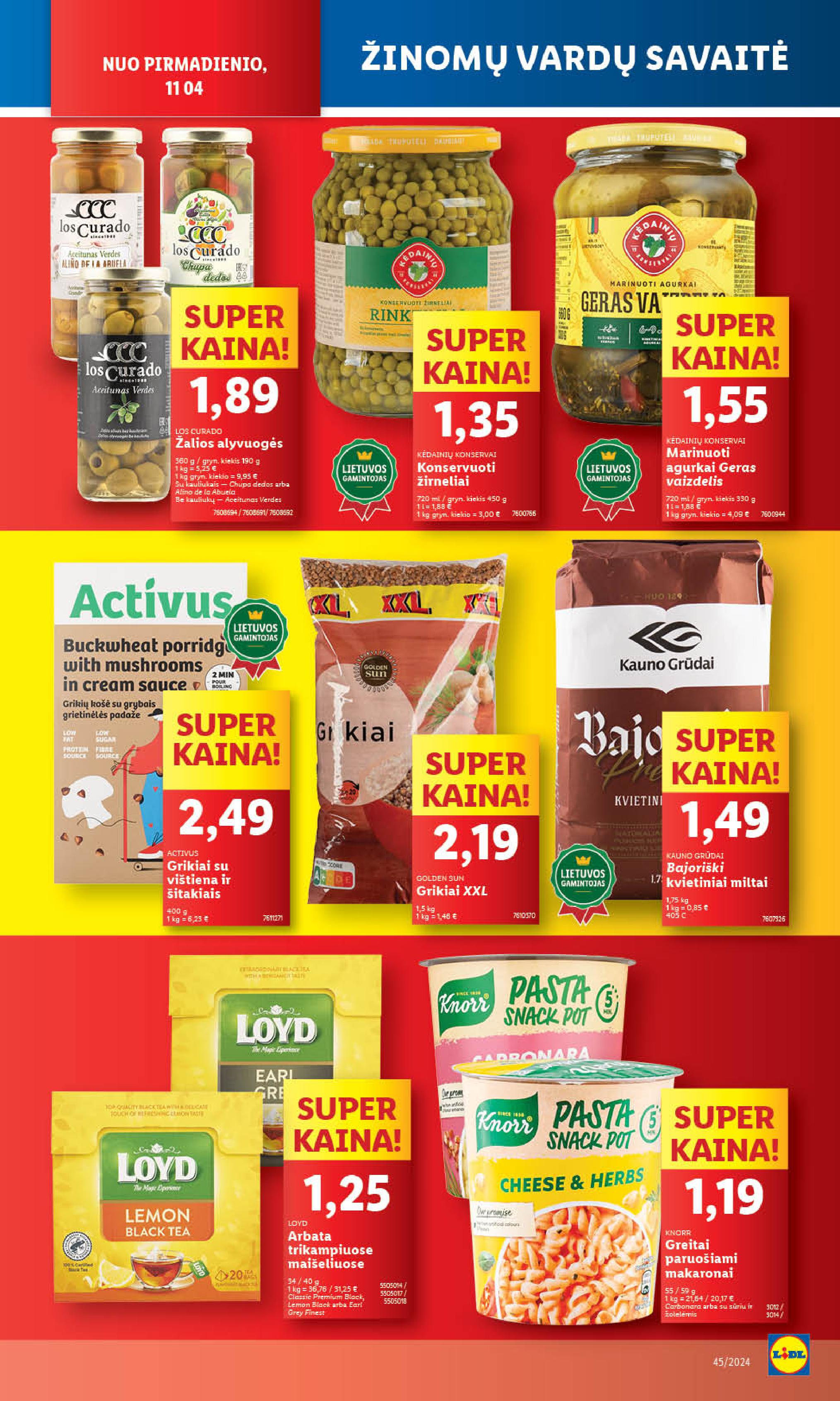 Naujausias LIDL kaininis katalogas 2024.11.04 - 2024.11.10
