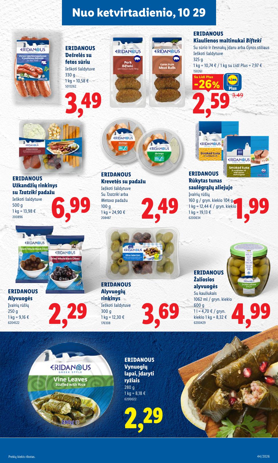 Naujausias LIDL kaininis katalogas 2026.10.26 - 2026.11.01