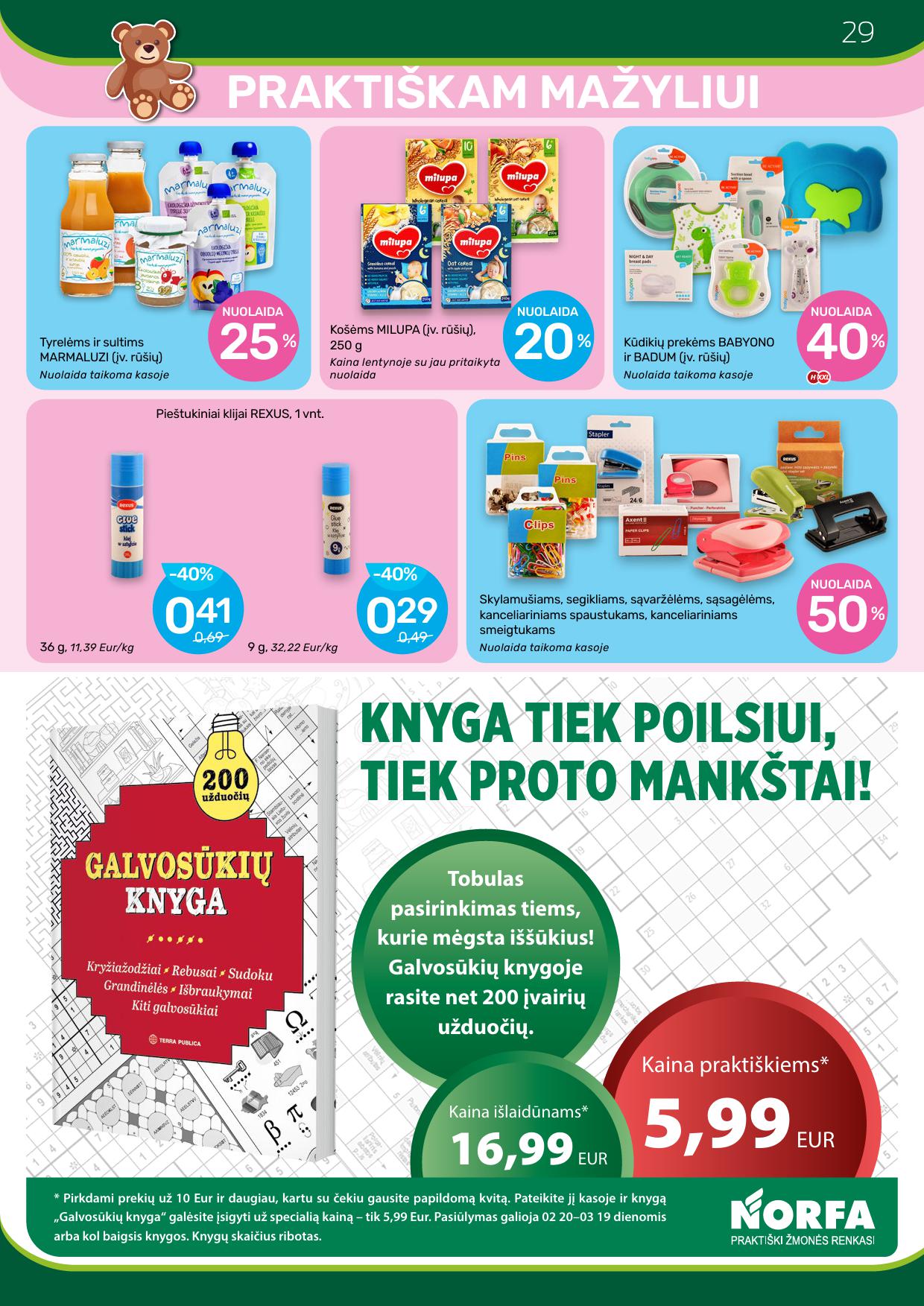 Naujausias NORFA kaininis katalogas 2025.02.20 - 2025.03.05