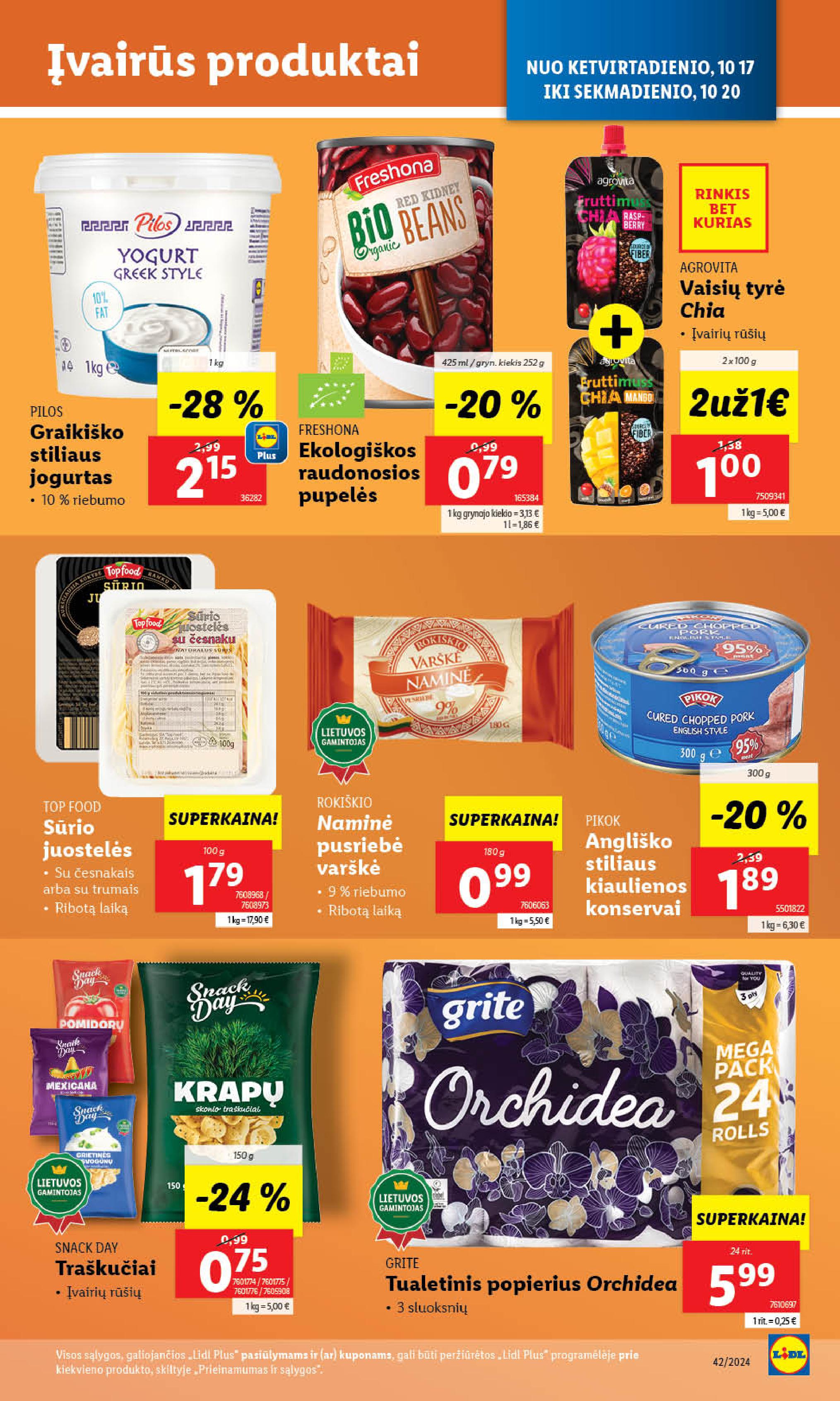Naujausias LIDL kaininis katalogas 2024.10.14 - 2024.10.20