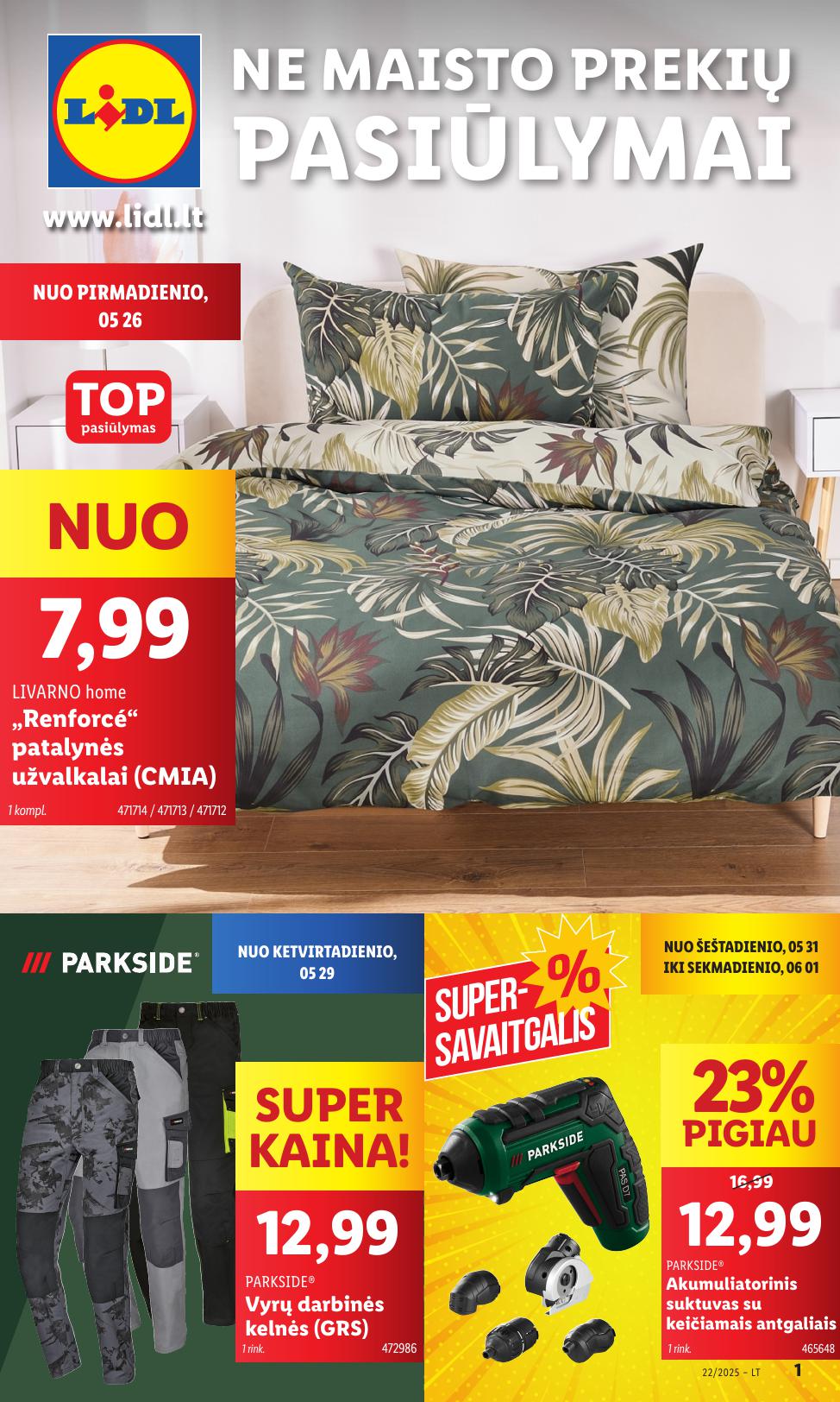 LIDL ne maisto prekių leidinys 2025.05.26 - 2025.06.01