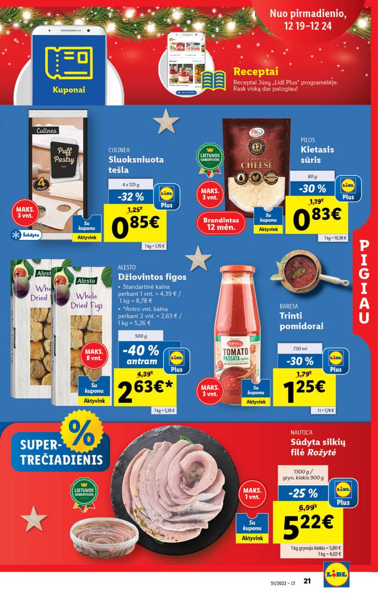 Naujausias LIDL kaininis katalogas 2022.12.19 - 2022.12.25