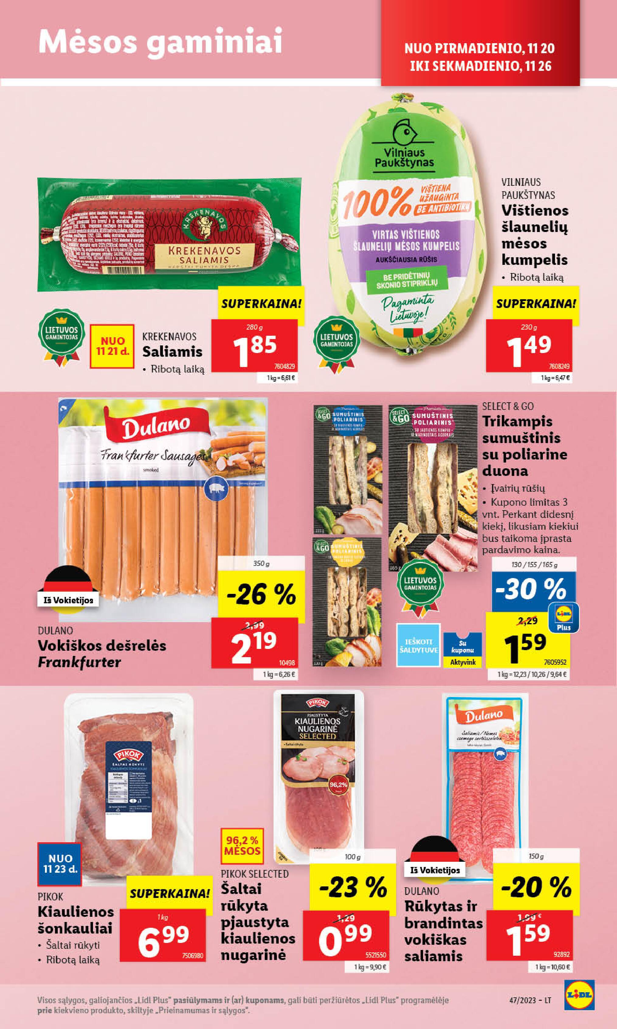 Naujausias LIDL kaininis katalogas 2023.11.20 - 2023.11.26