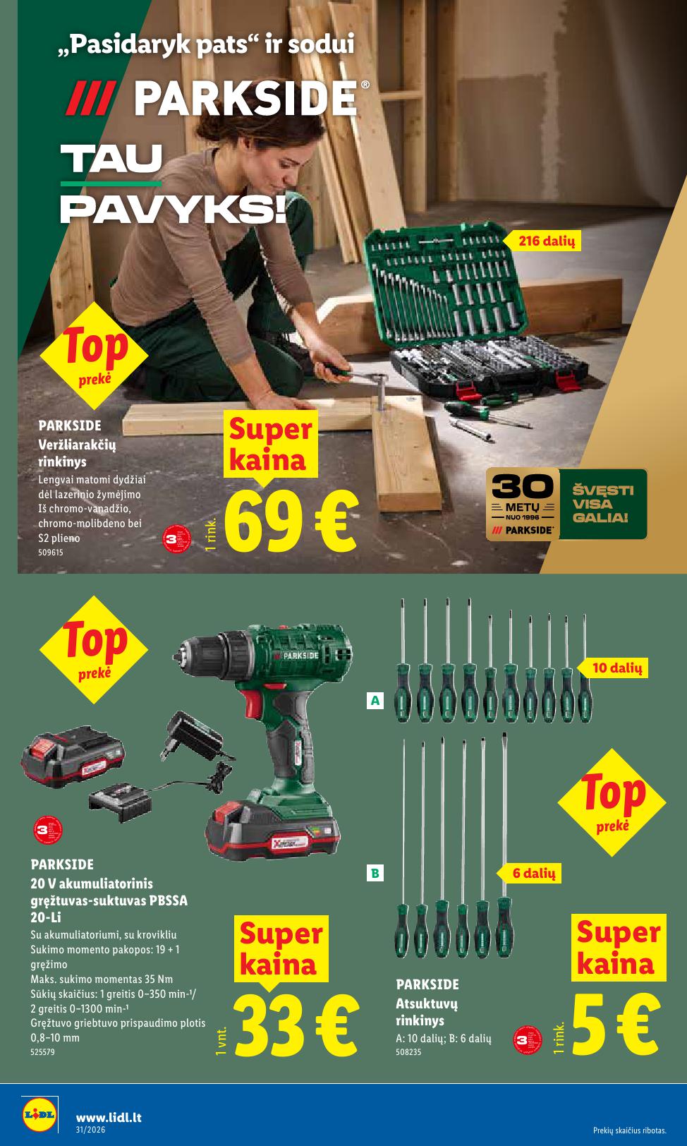 LIDL ne  maisto prekių leidinys 2026.07.27 - 2026.08.02
