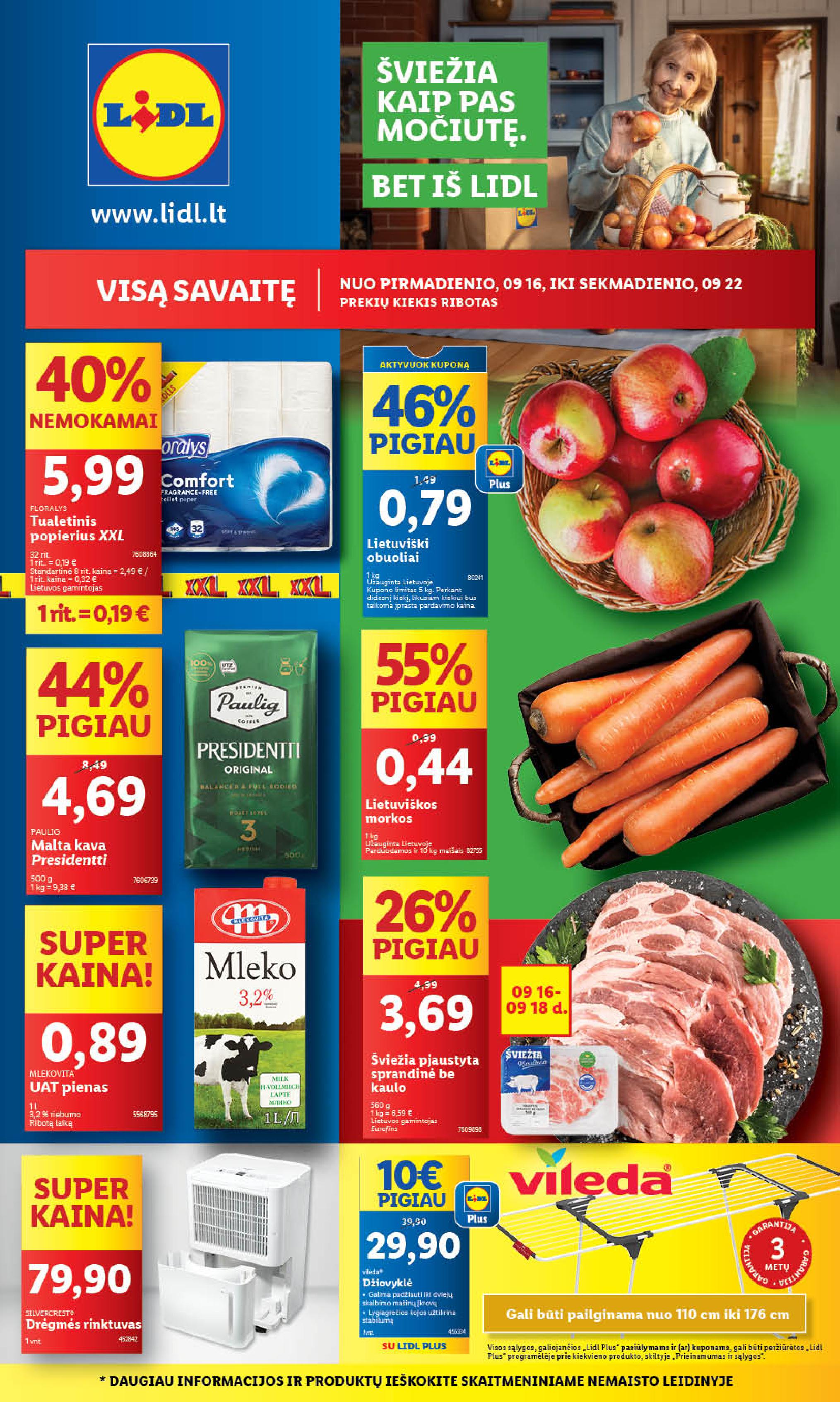 Naujausias LIDL kaininis katalogas 2024.09.16 - 2024.09.22