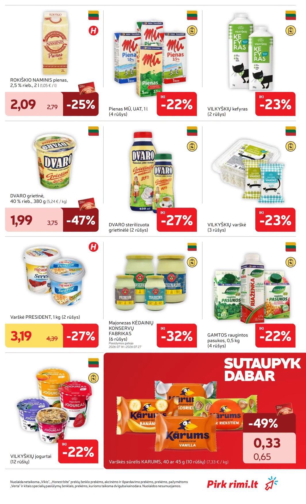 Naujausias RIMI kaininis katalogas 2026.07.21 - 2026.07.27