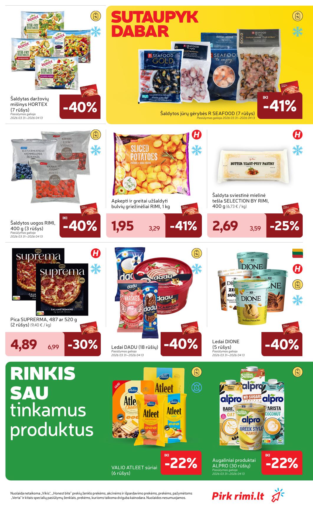 Naujausias RIMI kaininis katalogas 2026.03.31 - 2026.04.06