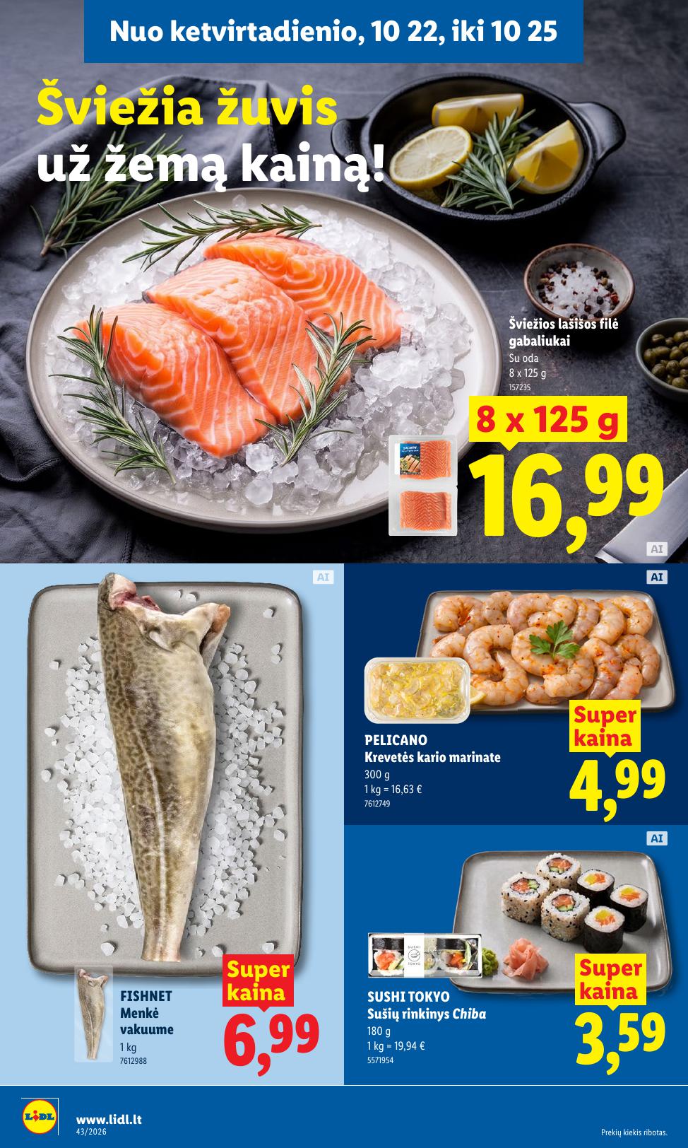 LIDL akcijų ir nuolaidų leidinys 2026.10.19 - 2026.10.25
