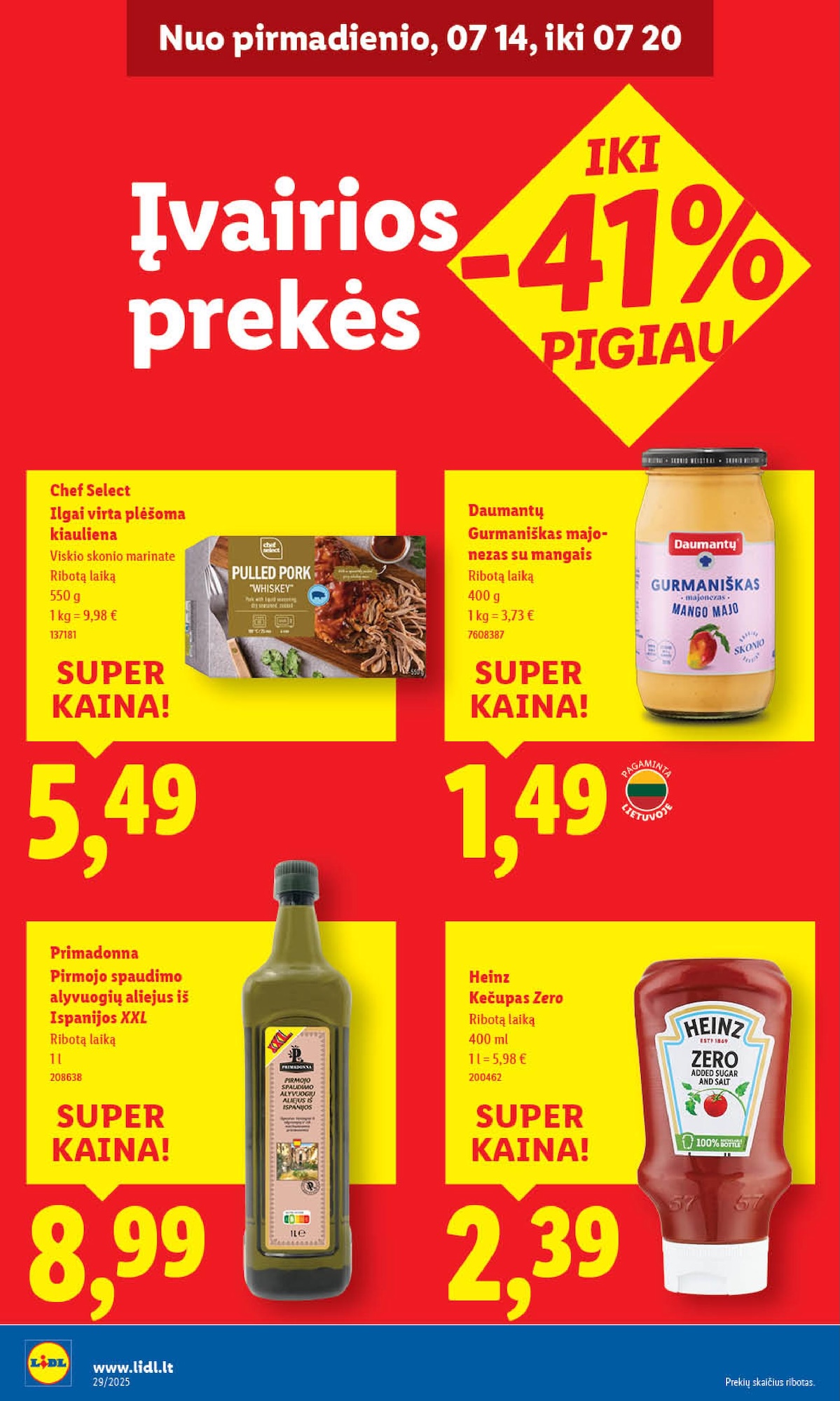 Naujausias LIDL kaininis katalogas 2025.07.14 - 2025.07.20
