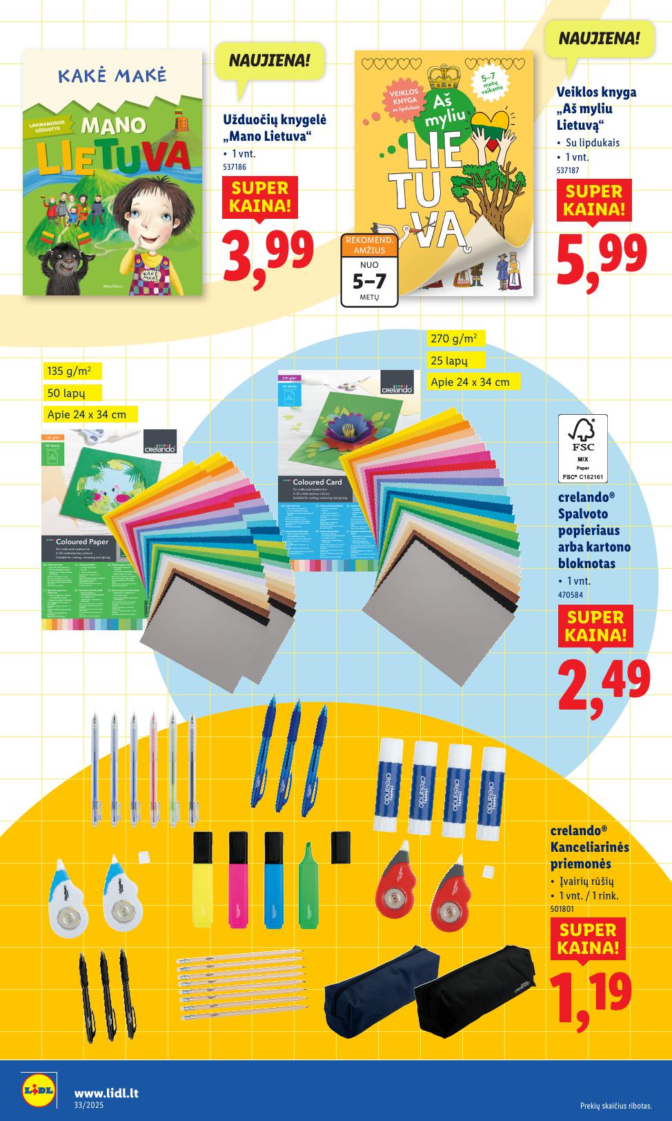 LIDL ne maisto prekių leidinys 2025.08.11 - 2025.08.17