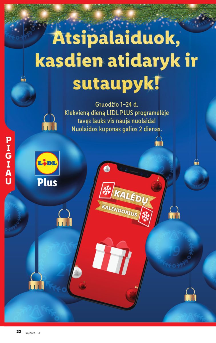 Naujausias LIDL kaininis katalogas 2022.12.12 - 2022.12.18