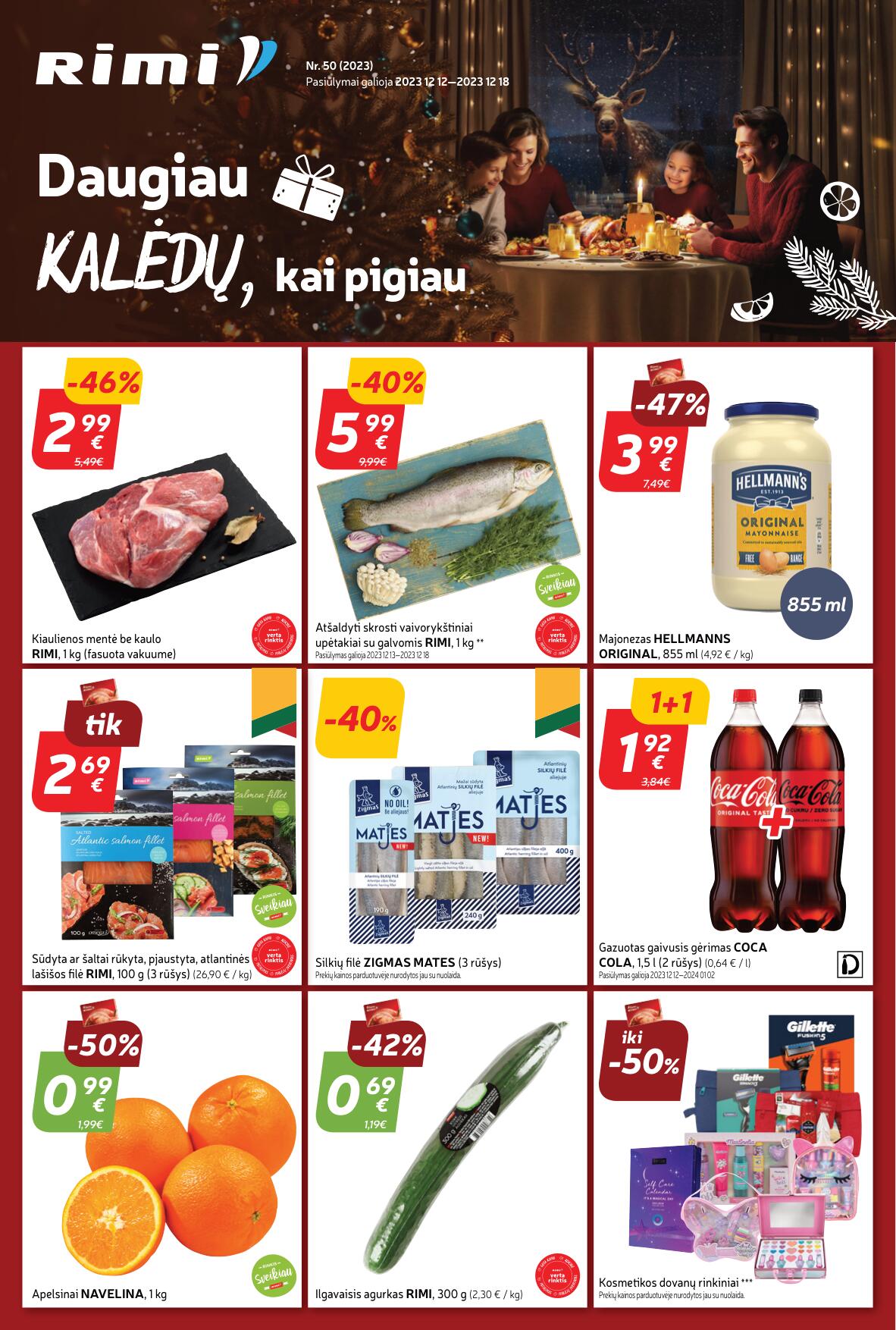 Naujausias RIMI kaininis katalogas 2023.12.12 - 2023.12.18