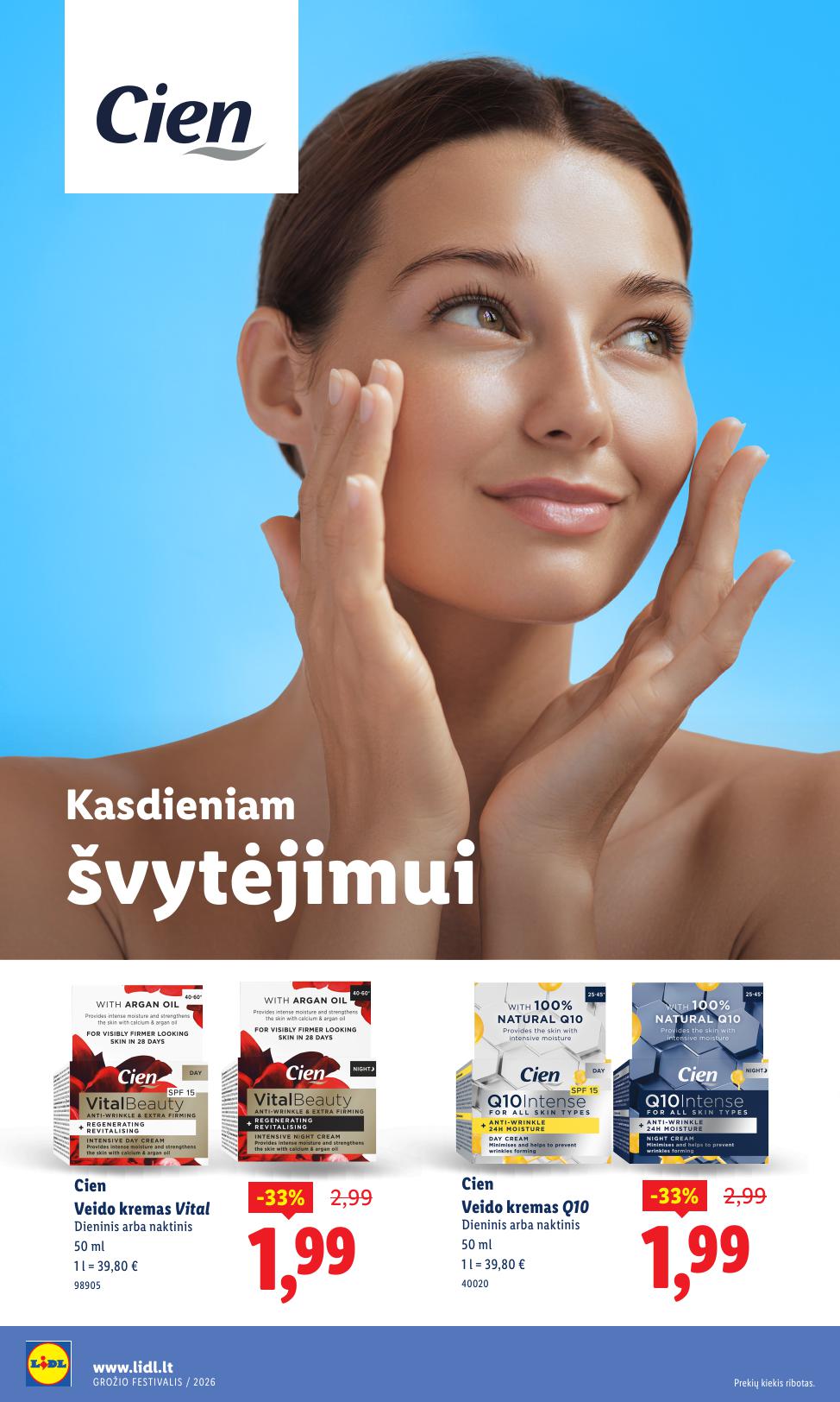 LIDL nuolaidų katalogas "Grožio festivalis" galioja nuo 2026.02.12
