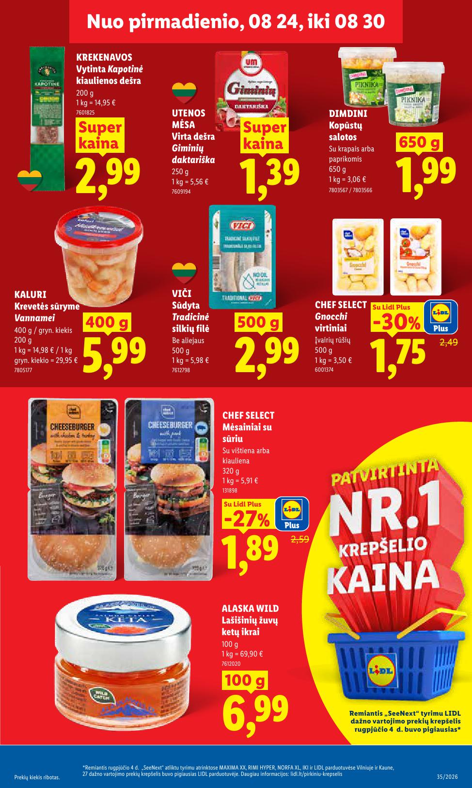 Naujausias LIDL kaininis katalogas 2026.08.24 - 2026.08.30