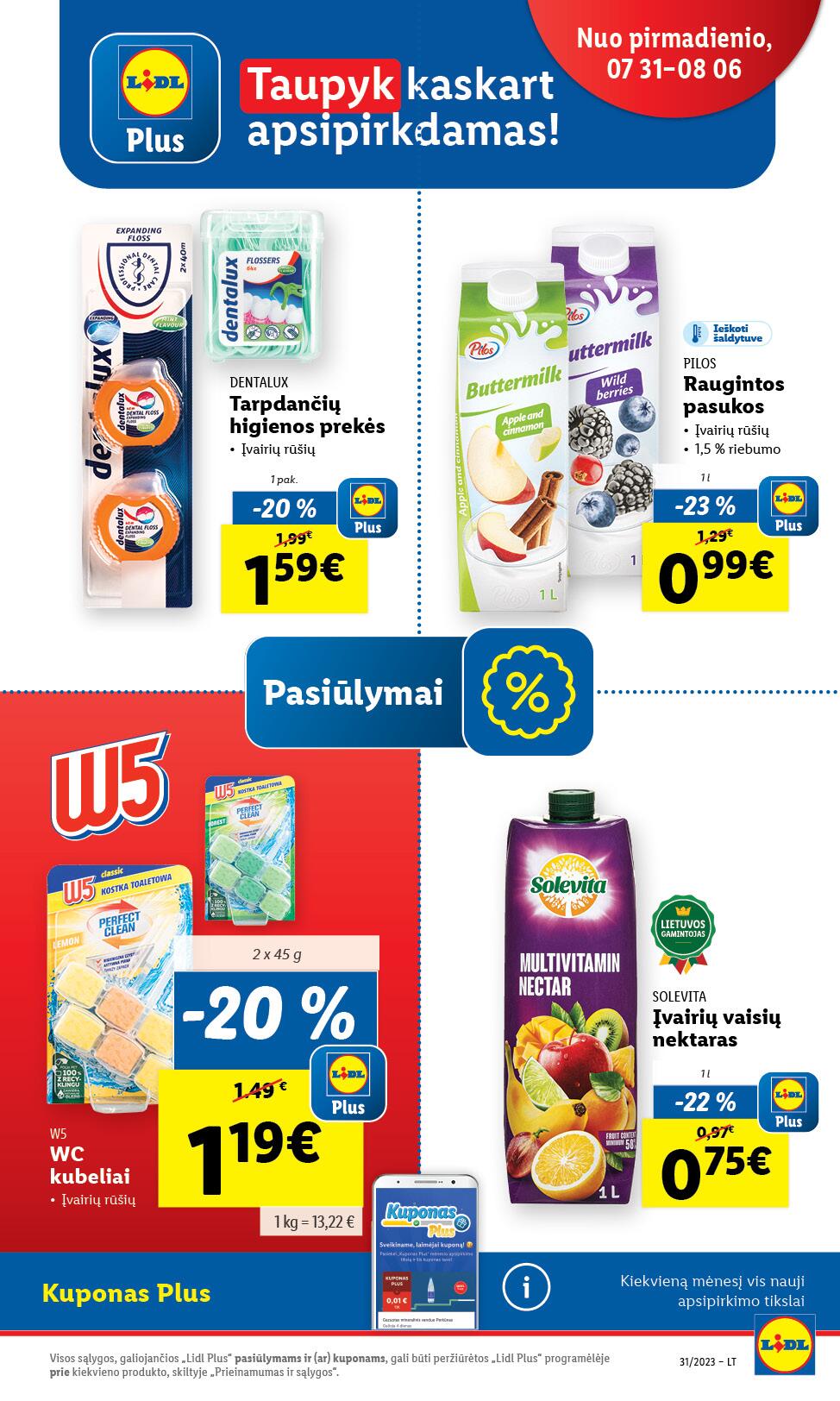 Naujausias LIDL kaininis katalogas 2023.07.31 - 2023.08.06