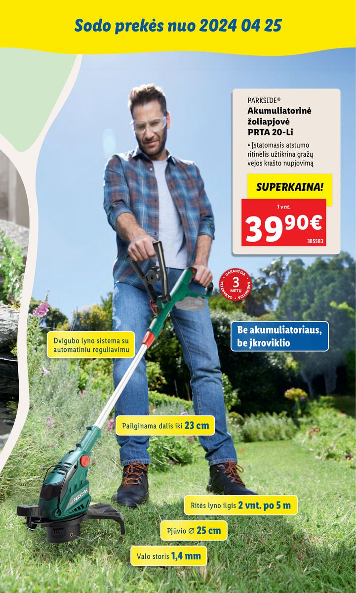 LIDL SODO PREKIŲ KATALOGAS "Visi į sodą"