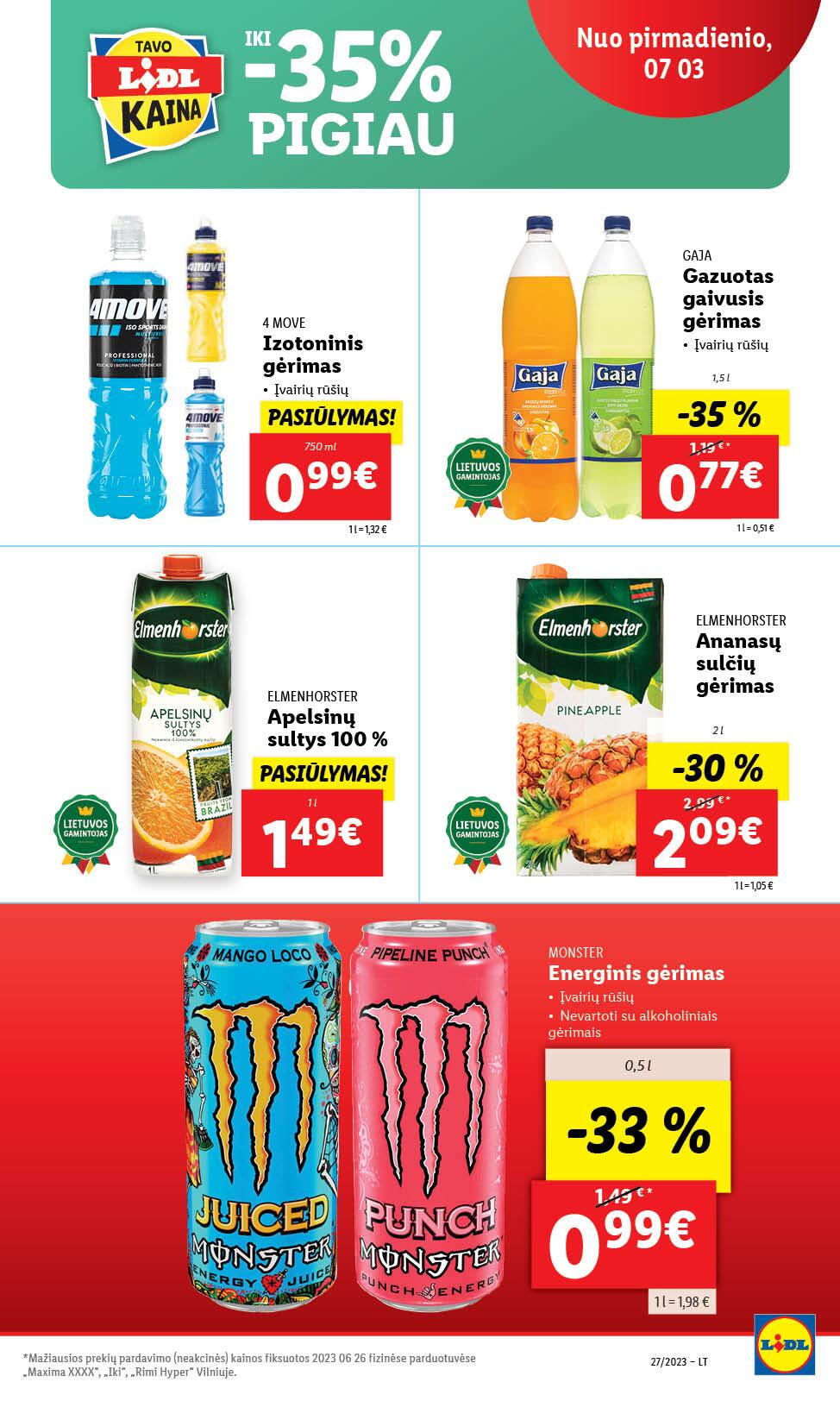 Naujausias LIDL kaininis katalogas 2023.07.03 - 2023.07.09