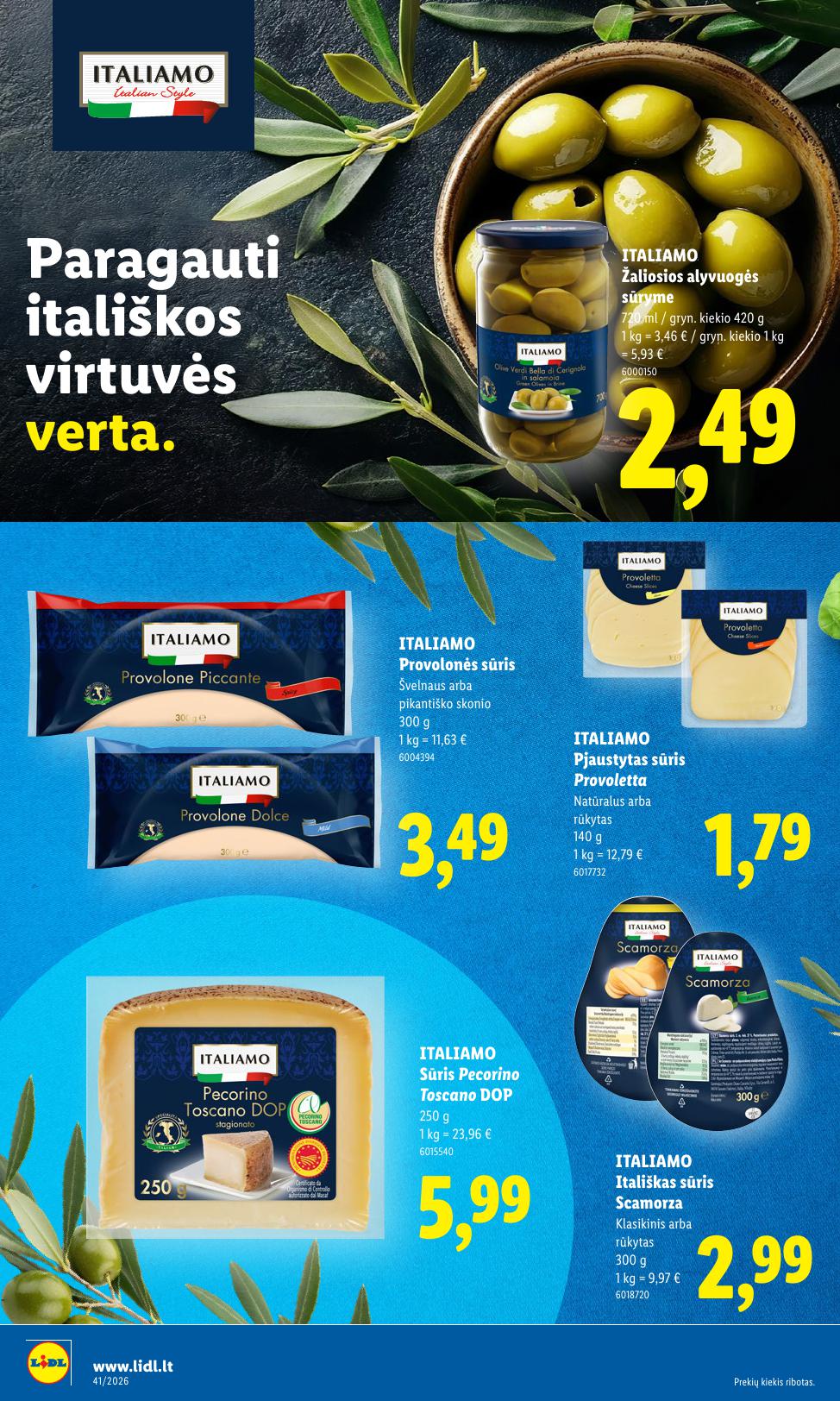 Naujausias LIDL kaininis katalogas 2026.10.05 - 2026.10.11