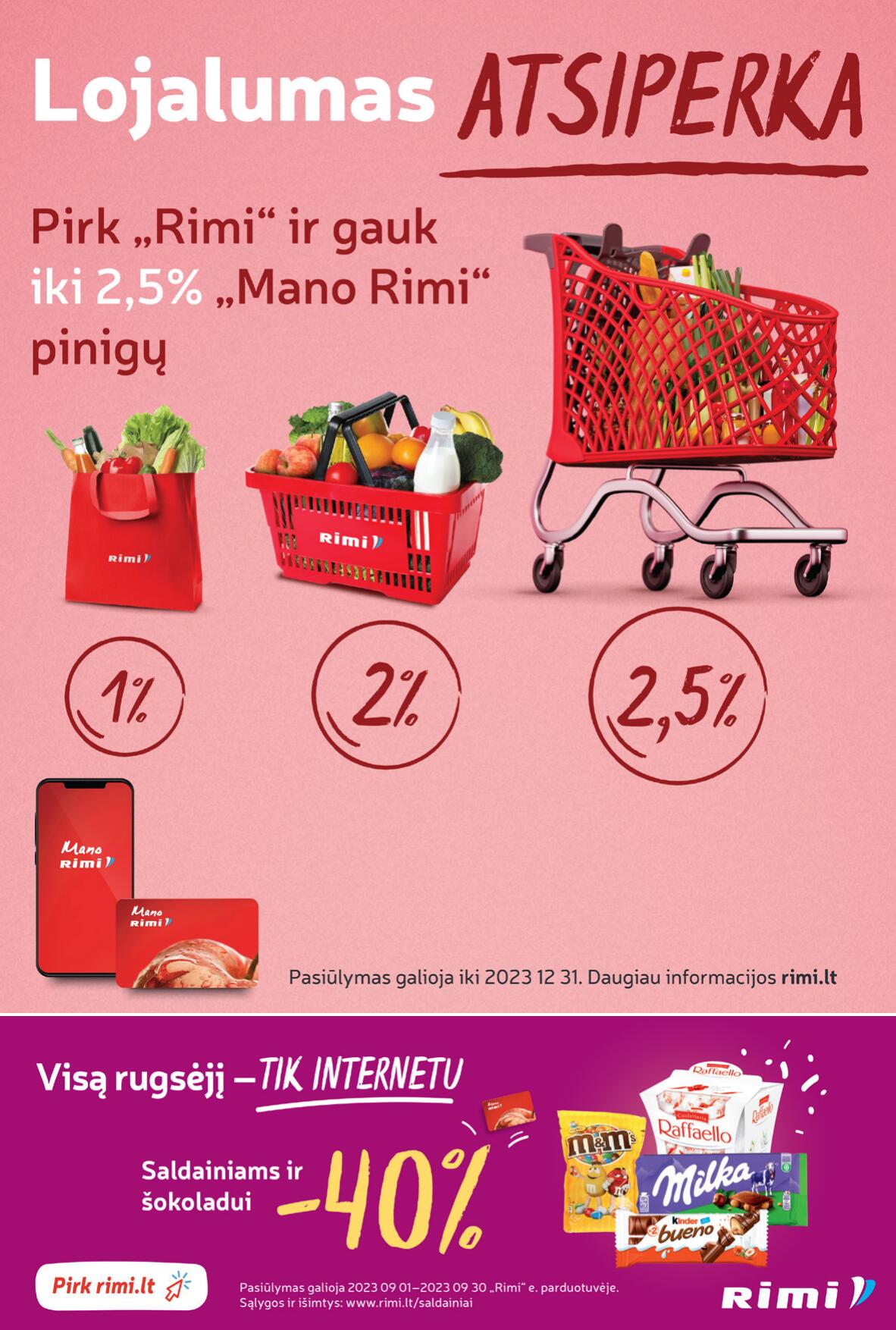 Naujausias RIMI kaininis katalogas 2023.09.26 - 2023.10.02