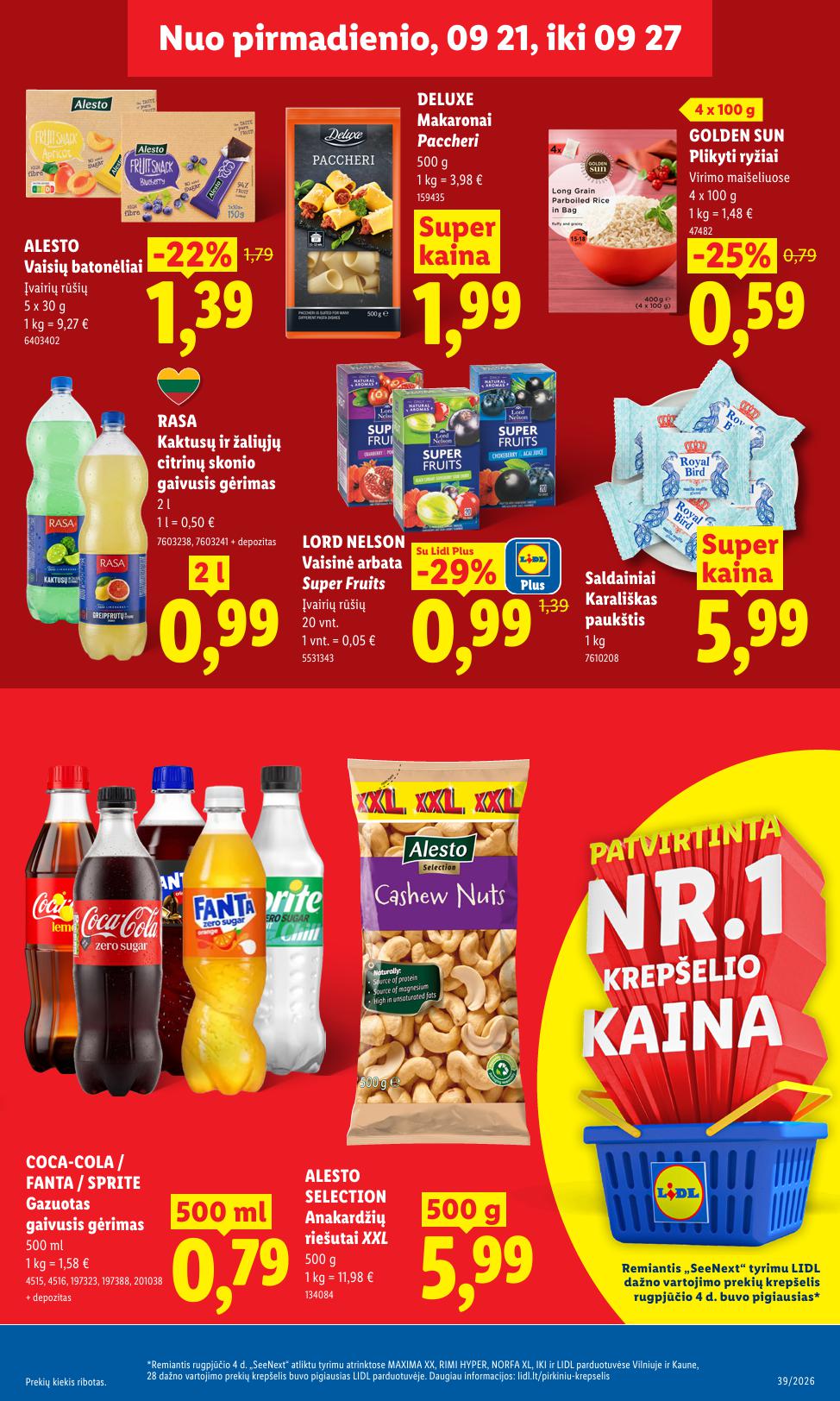 LIDL akcijų ir nuolaidų leidinys 2026.09.21 - 2026.09.27