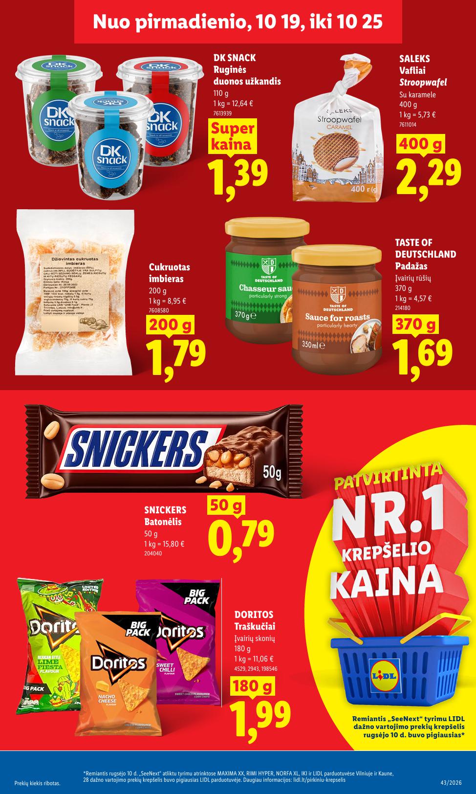 LIDL akcijų ir nuolaidų leidinys 2026.10.19 - 2026.10.25