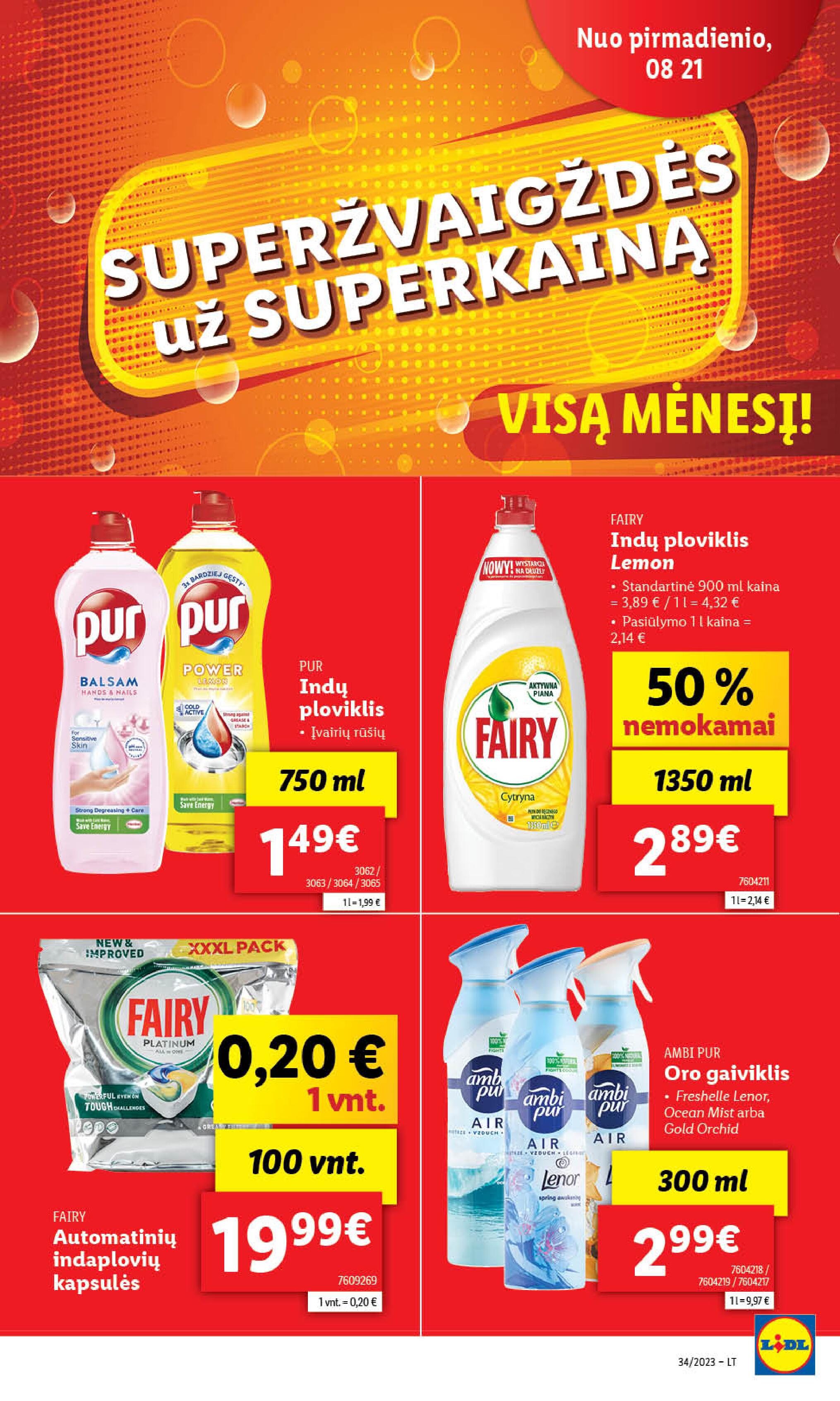 Naujausias LIDL kaininis katalogas 2023.08.21 - 2023.08.27