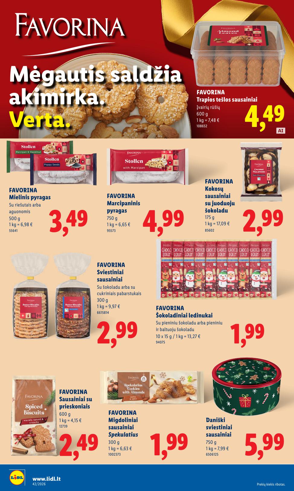 Naujausias LIDL kaininis katalogas 2026.10.12 - 2026.10.18