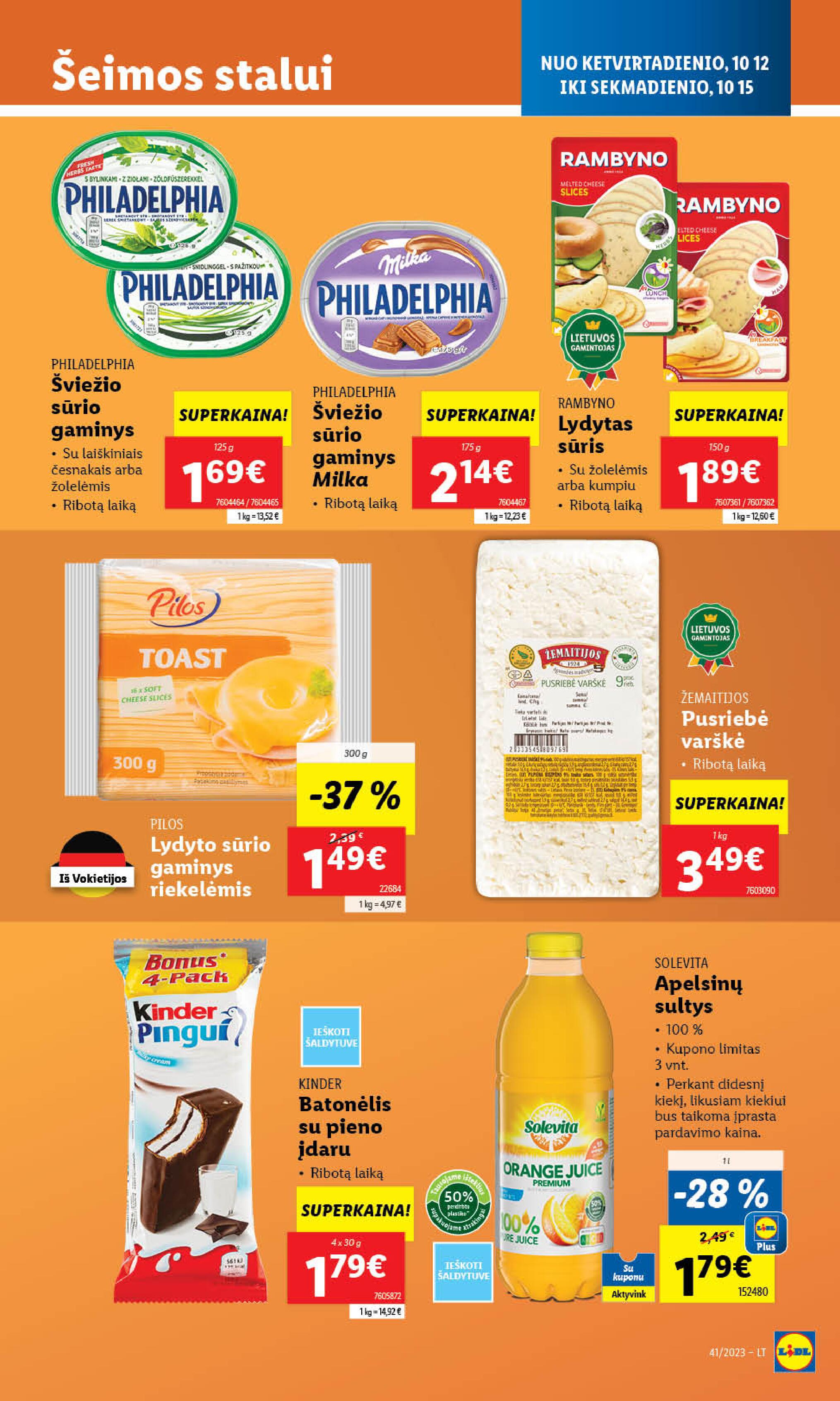 Naujausias LIDL kaininis katalogas 2023.10.09 - 2023.10.15