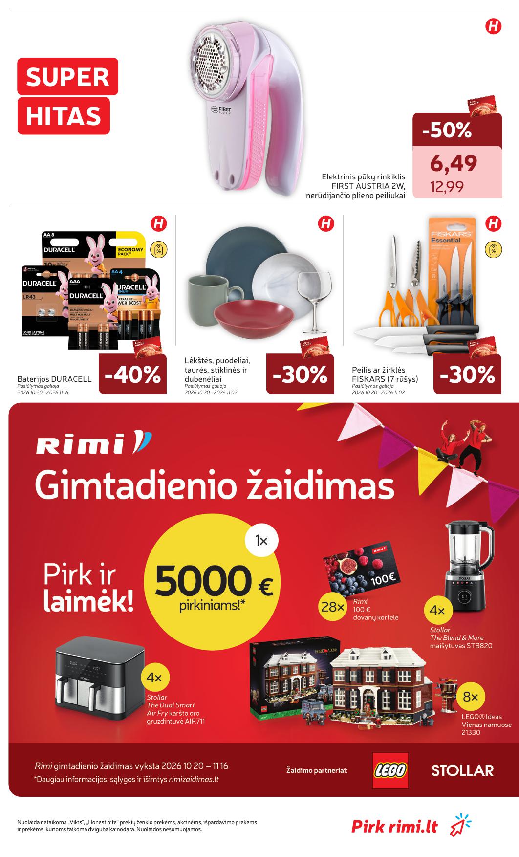 Naujausias RIMI kaininis katalogas 2026.10.20 - 2026.10.26