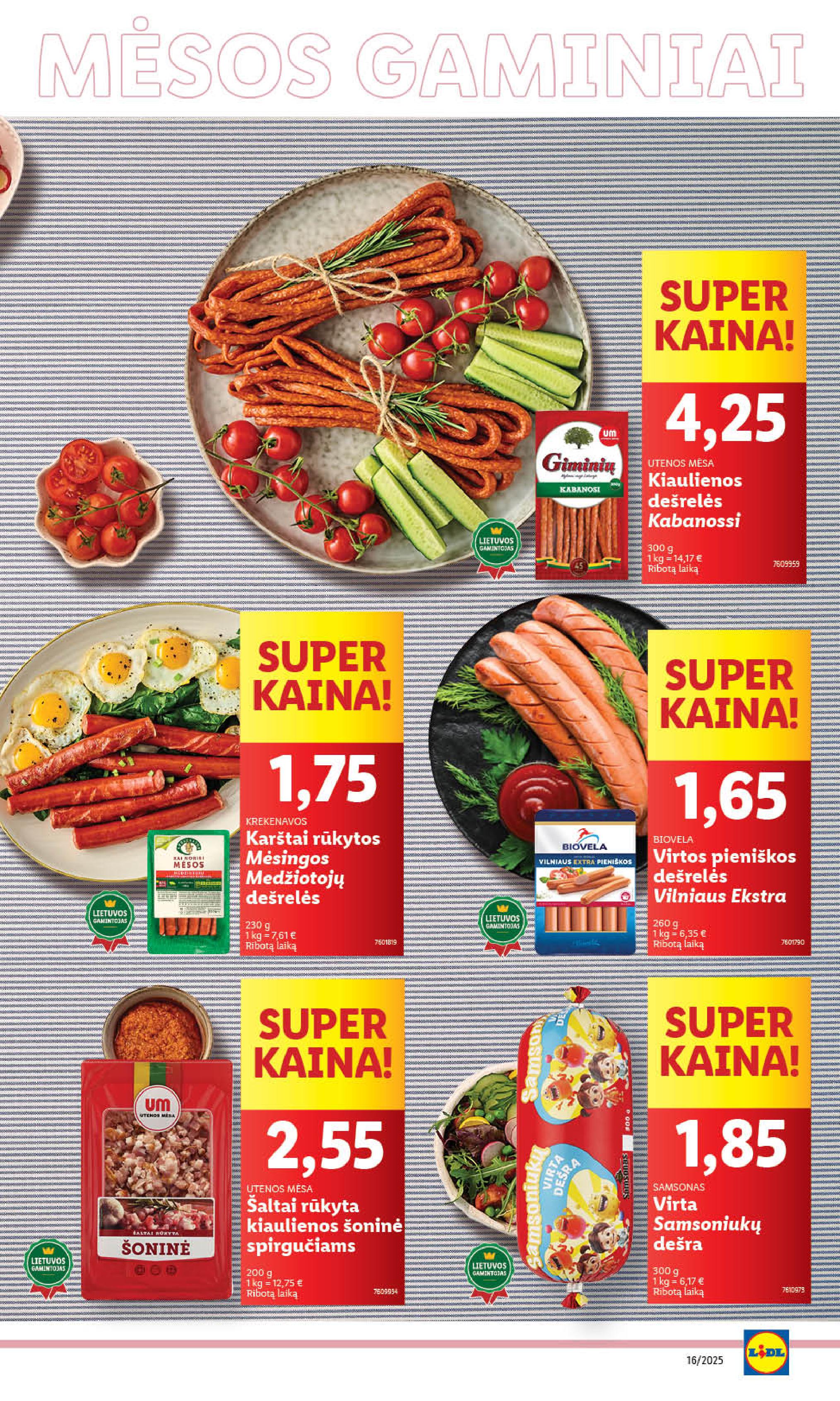 Naujausias LIDL kaininis katalogas 2025.04.14 - 2025.04.19