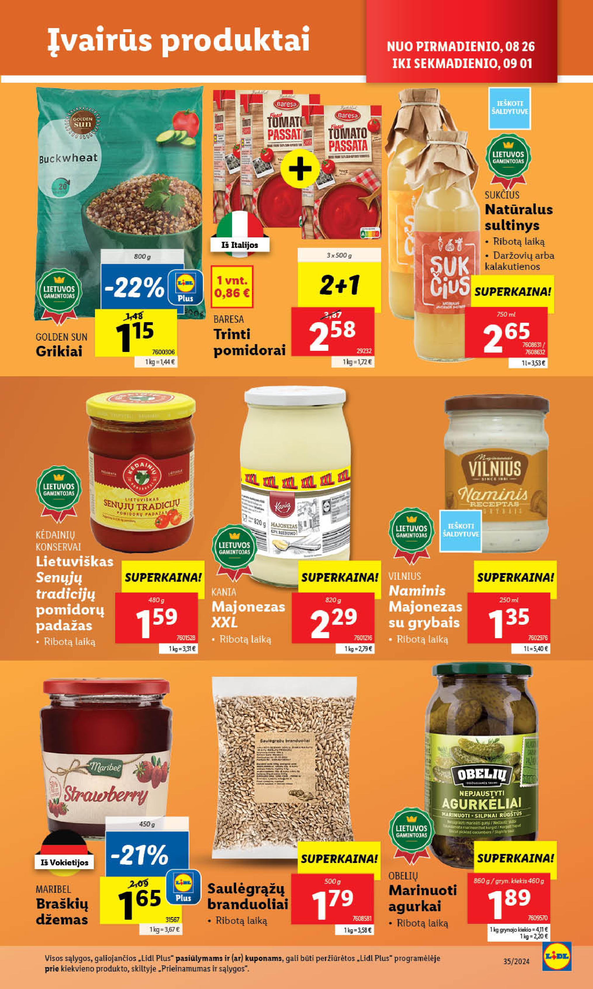 Naujausias LIDL kaininis katalogas 2024.08.26 - 2024.09.01