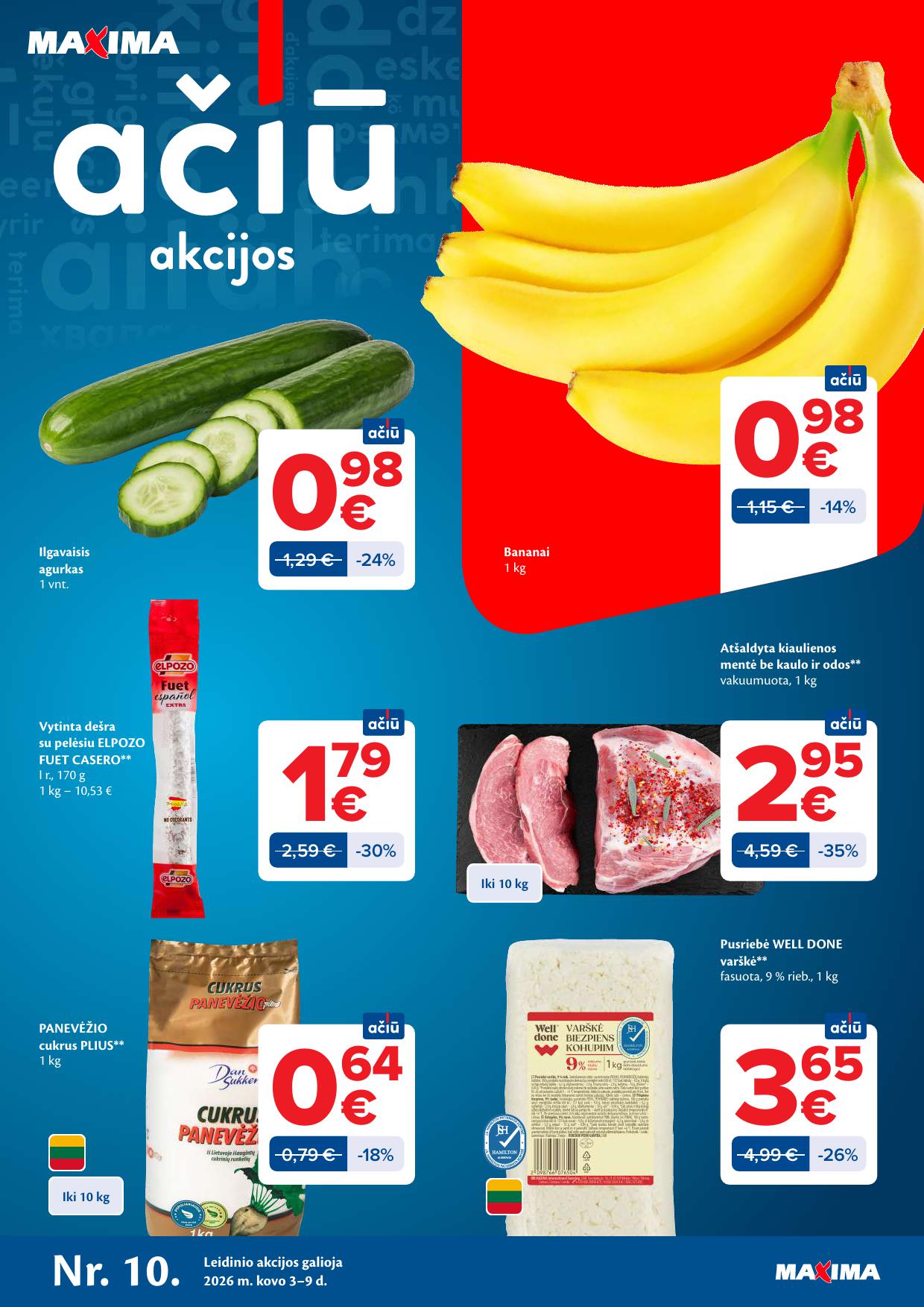 MAXIMA akcijų ir nuolaidų leidinys Nr.10 2026.03.03 - 2026.03.09